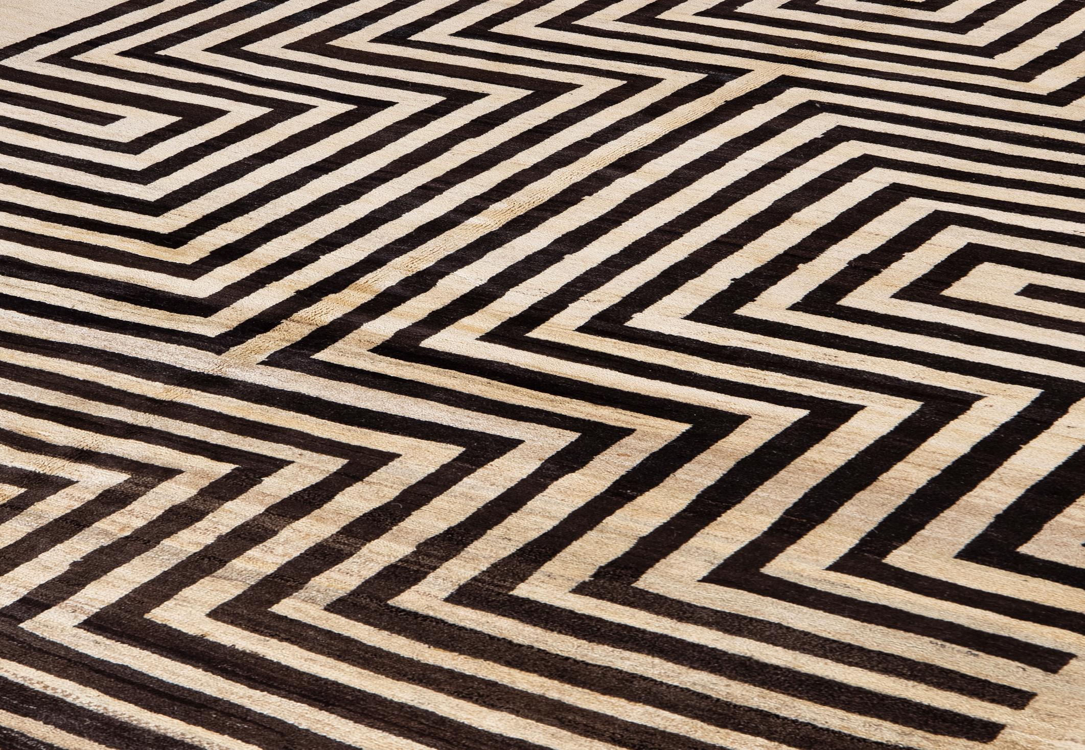 Alfombra de lana Shiraz geométrica moderna tejida a mano Persa en venta