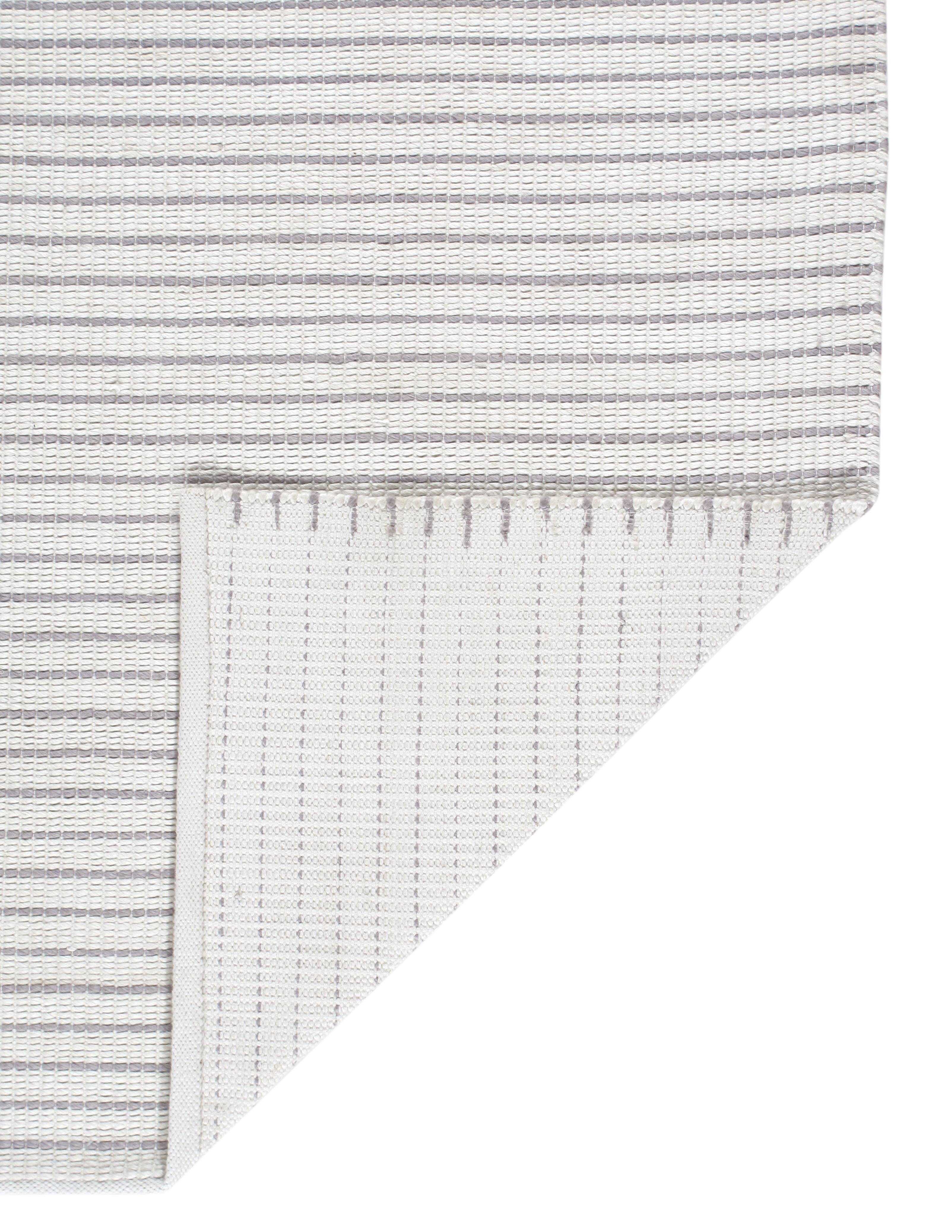 Handgewebter moderner Teppich aus neuseeländischer Merinowolle - Minimales neutrales Design im Angebot 2