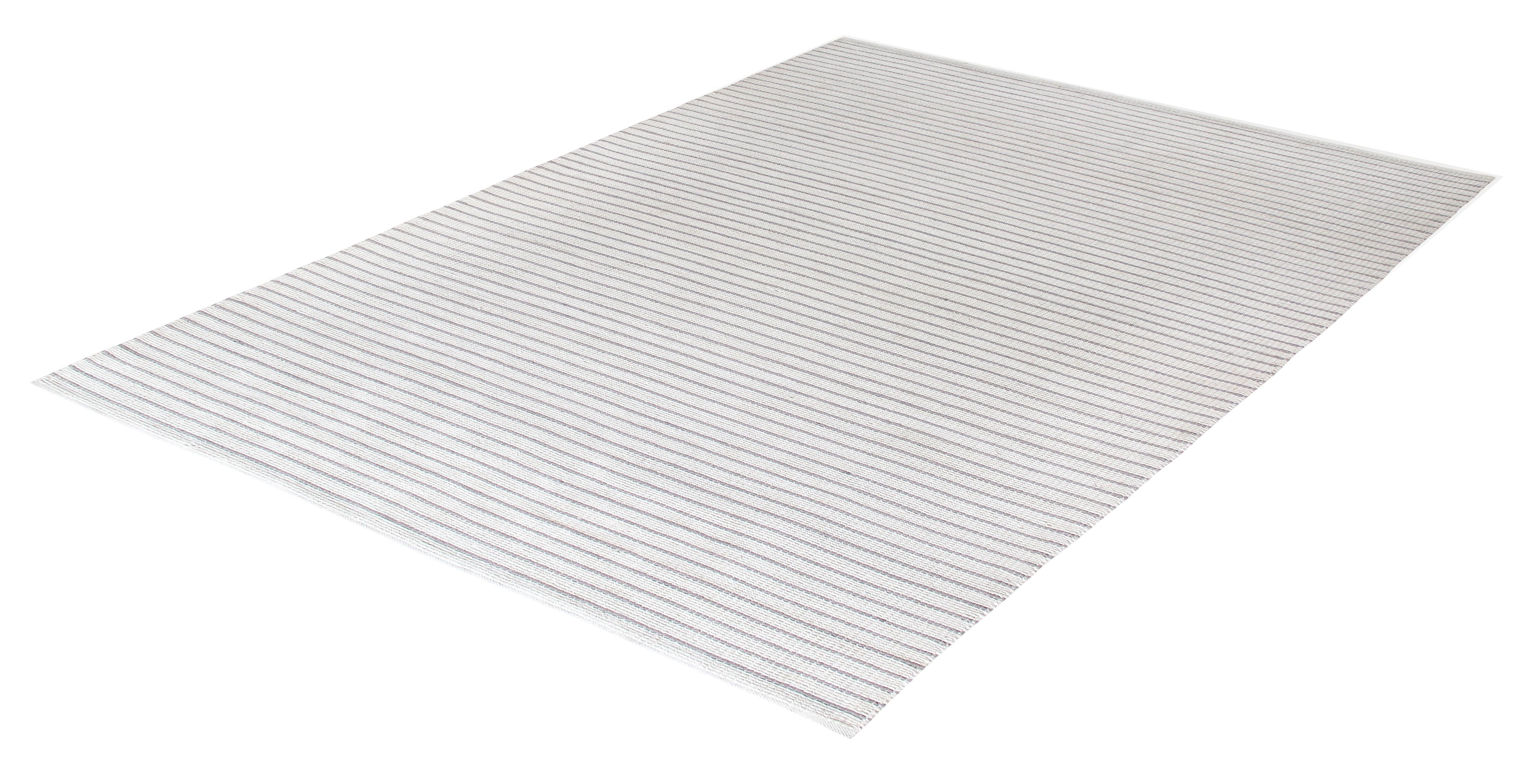 Handgewebter moderner Teppich aus neuseeländischer Merinowolle - Minimales neutrales Design (Indisch) im Angebot