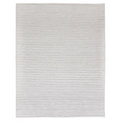 Handgewebter moderner Teppich aus neuseeländischer Merinowolle - Minimales neutrales Design