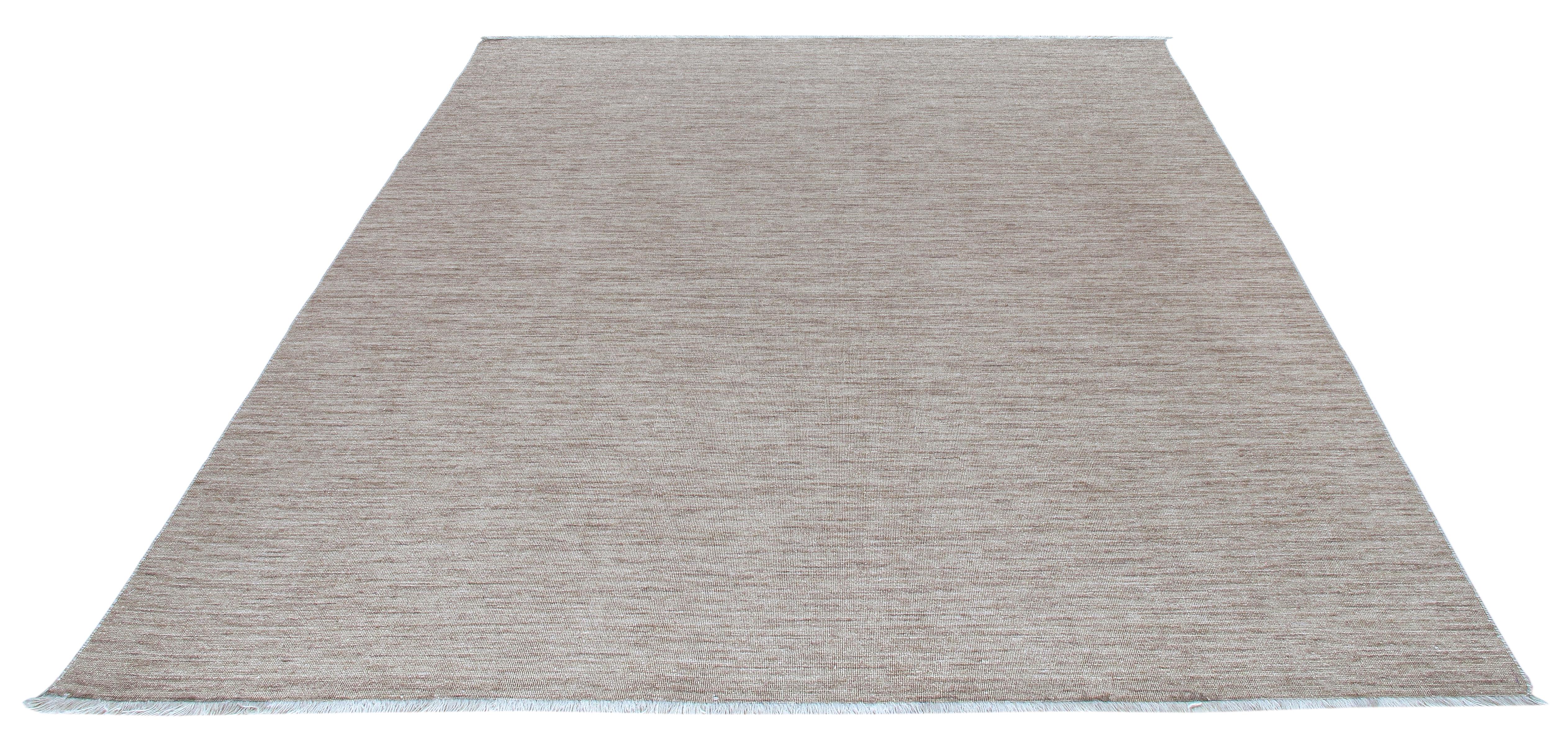 Handgewebter moderner Teppich  Neutrale Merinowolle, minimalistisches zeitgenössisches Design (21. Jahrhundert und zeitgenössisch) im Angebot