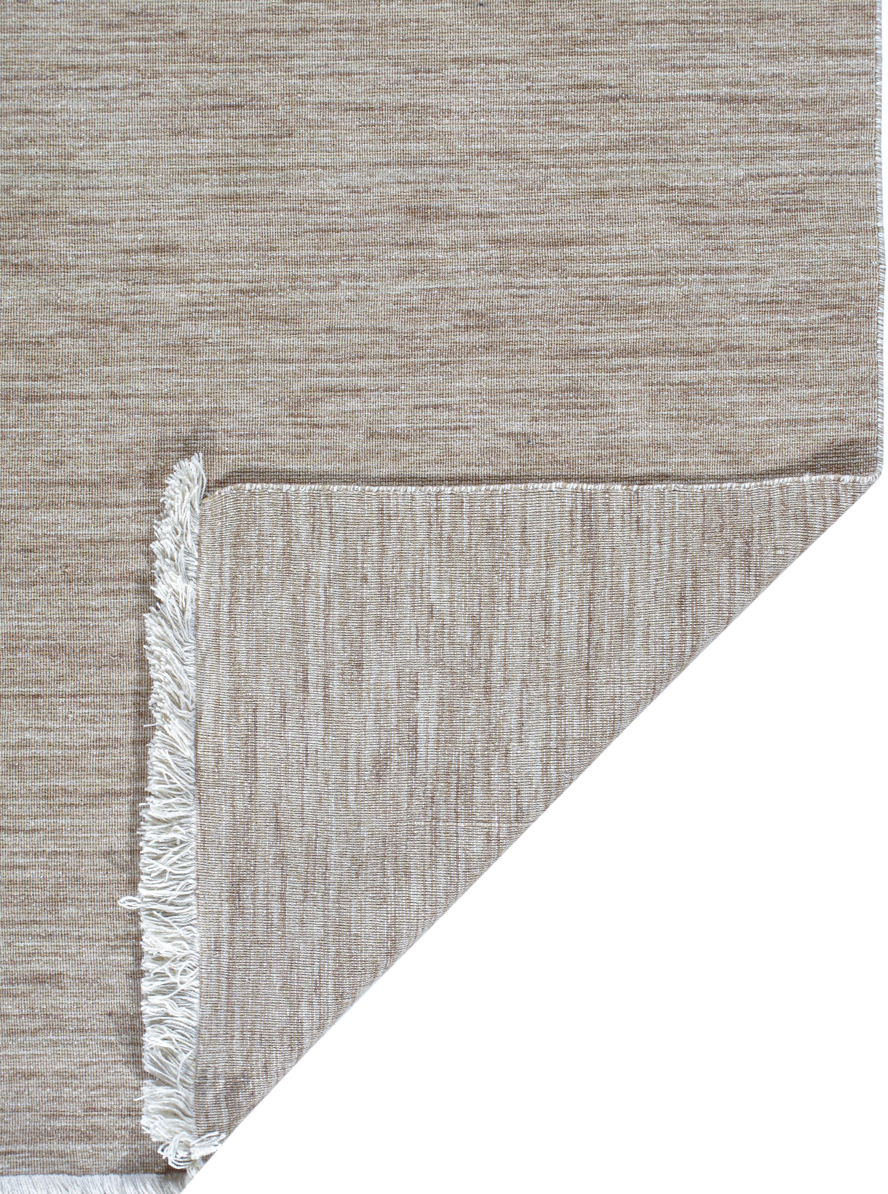 Handgewebter moderner Teppich  Neutrale Merinowolle, minimalistisches zeitgenössisches Design im Angebot 2