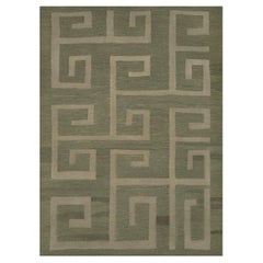 Handwoven Modern Wool Flatweave Rug