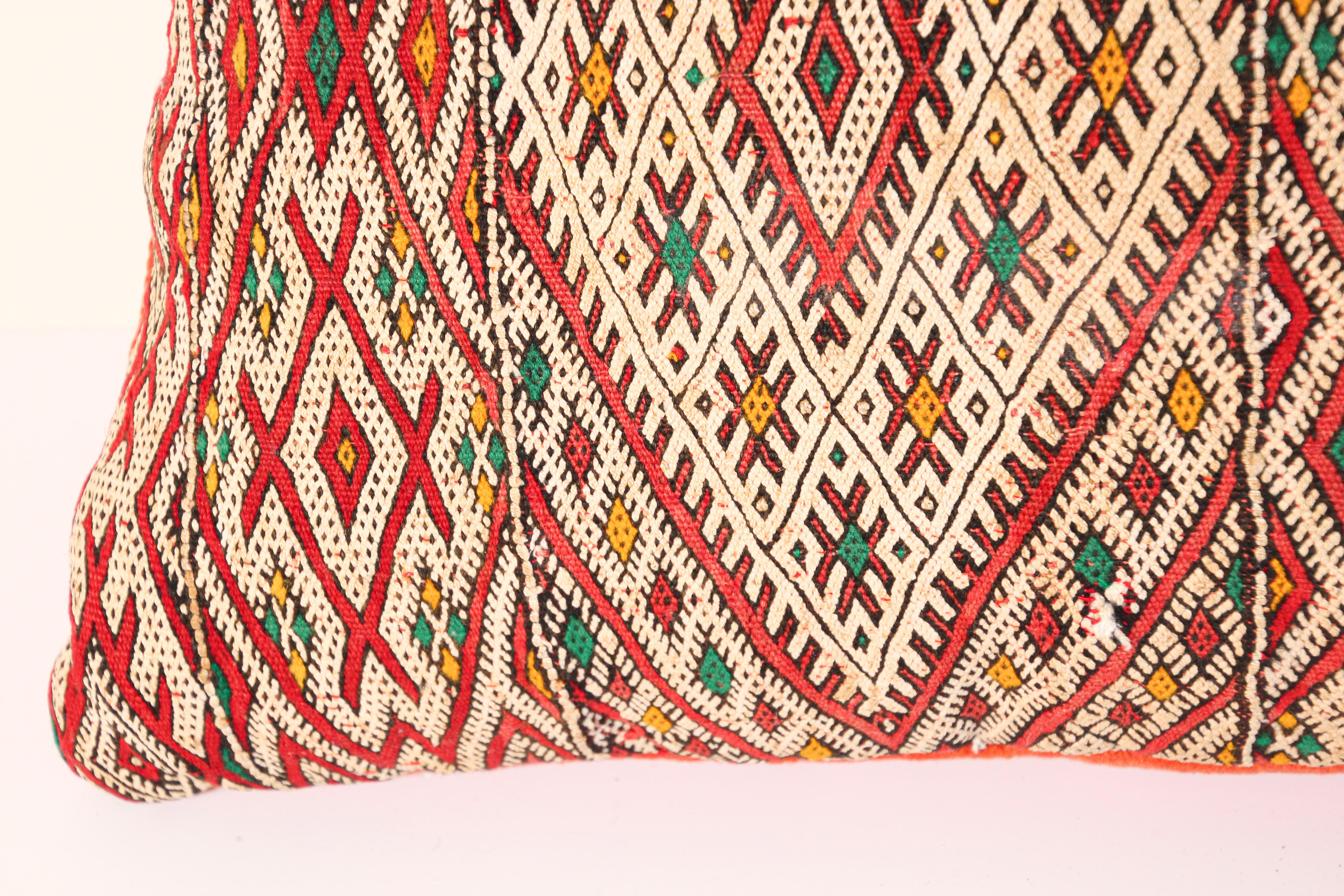 Hand-Woven Handwoven Moroccan Berber Throw Pillow