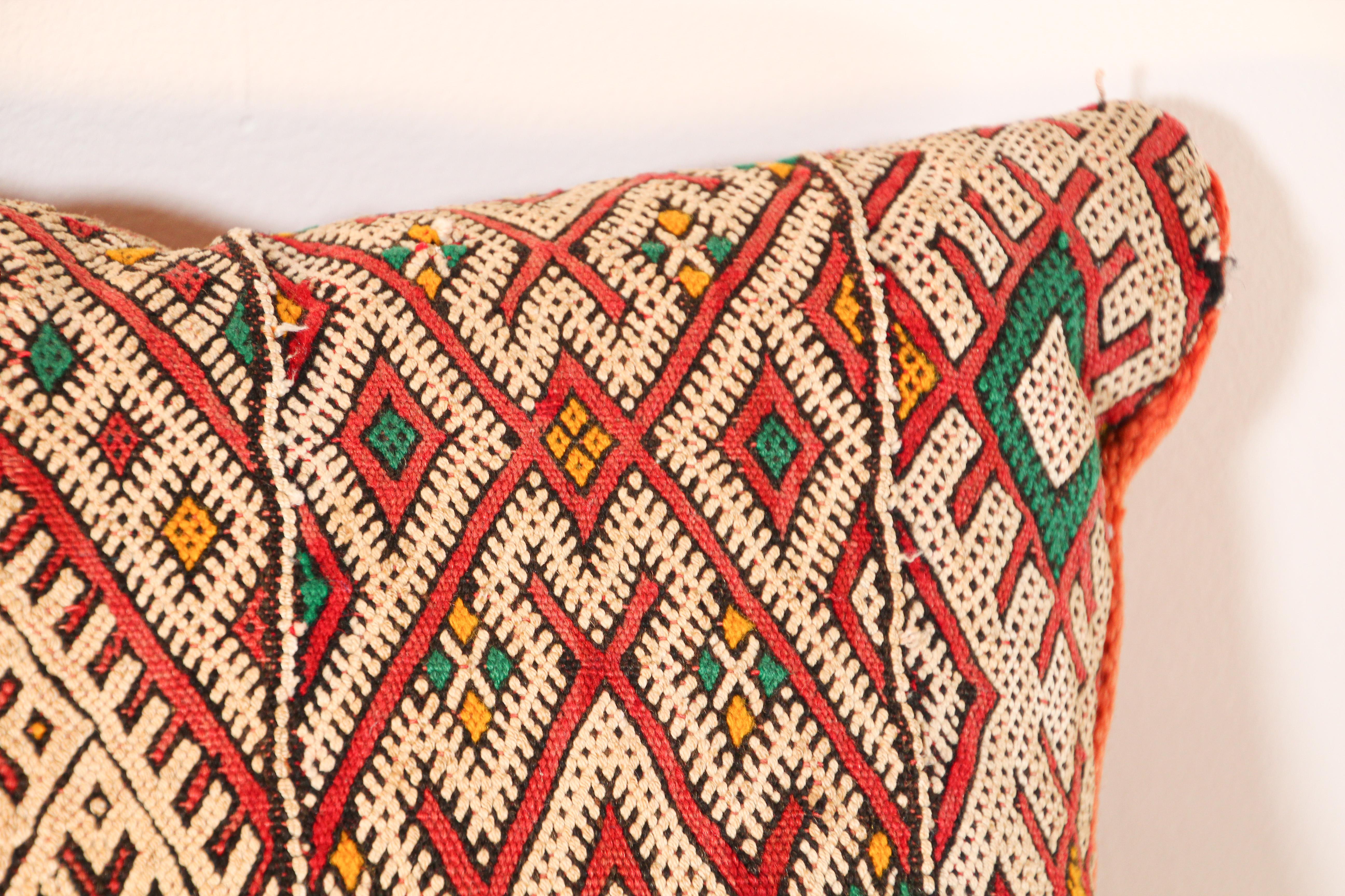 Wool Handwoven Moroccan Berber Throw Pillow