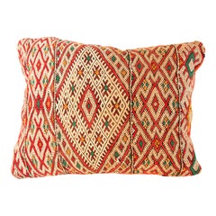 Vintage Handwoven Moroccan Berber Throw Pillow