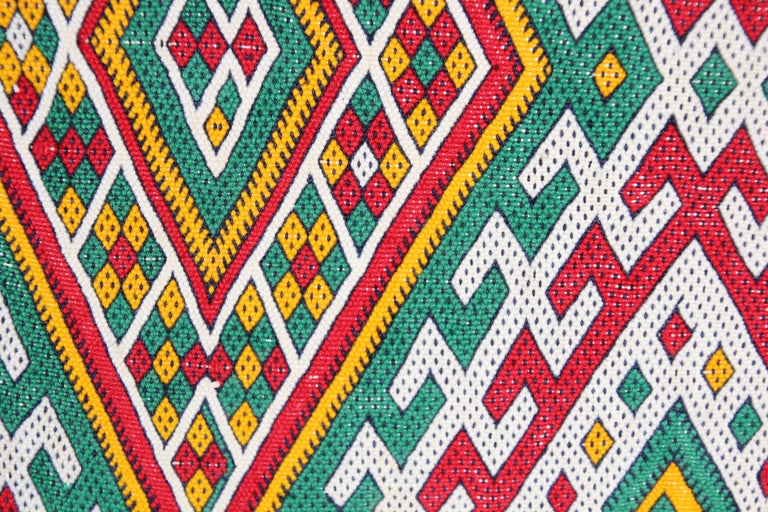 Folk Art Handwoven Moroccan Tribal Berber Throw Pillow For Sale