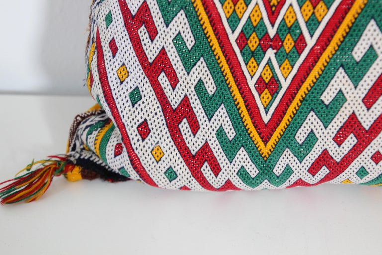Hand-Woven Handwoven Moroccan Tribal Berber Throw Pillow For Sale