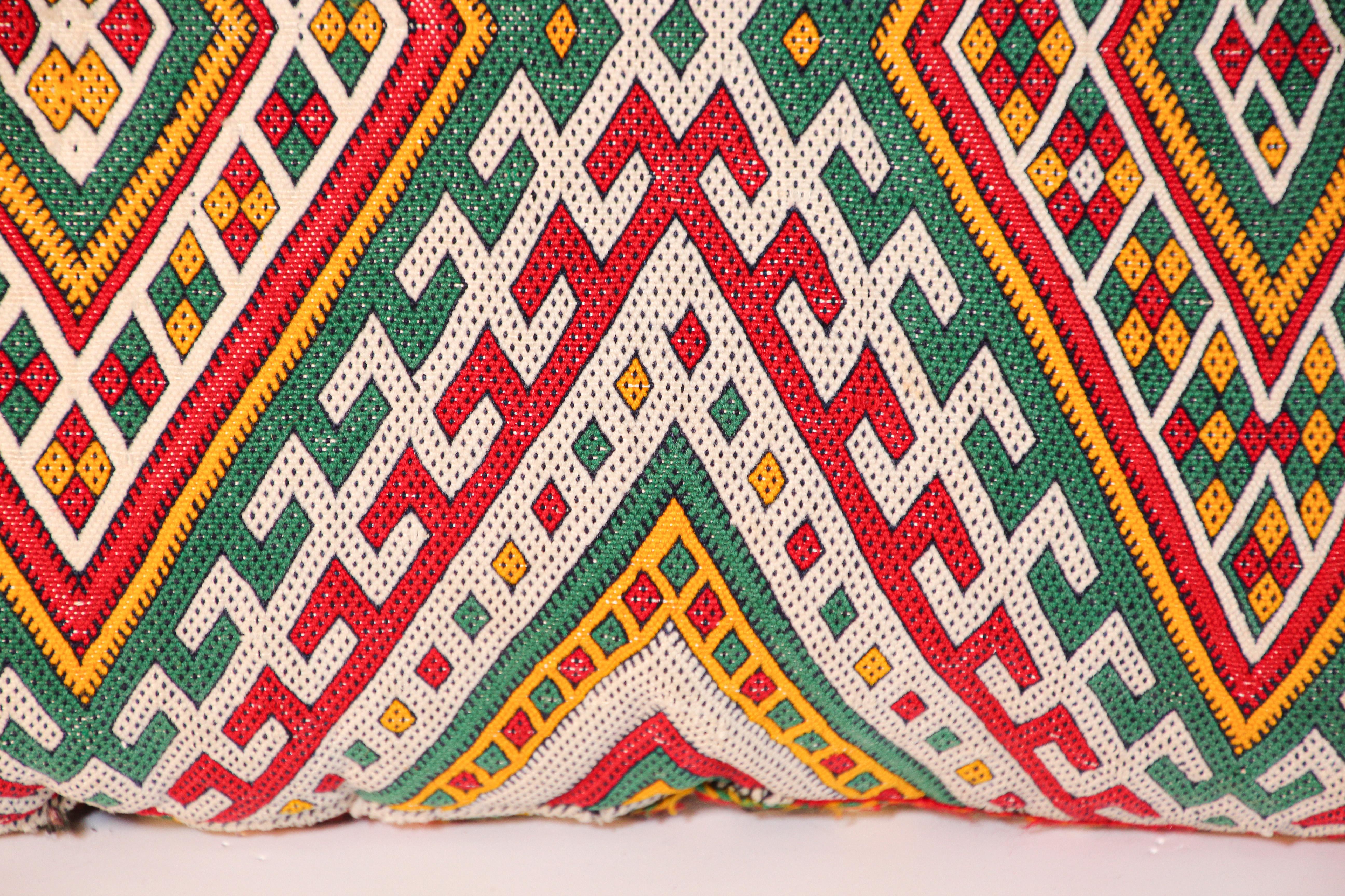 Authentic Vintage Moroccan Berber Throw Pillow For Sale 2
