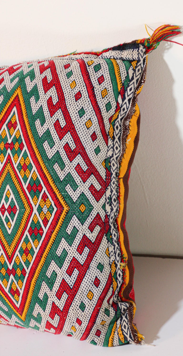 Handwoven Moroccan Tribal Berber Throw Pillow For Sale 6