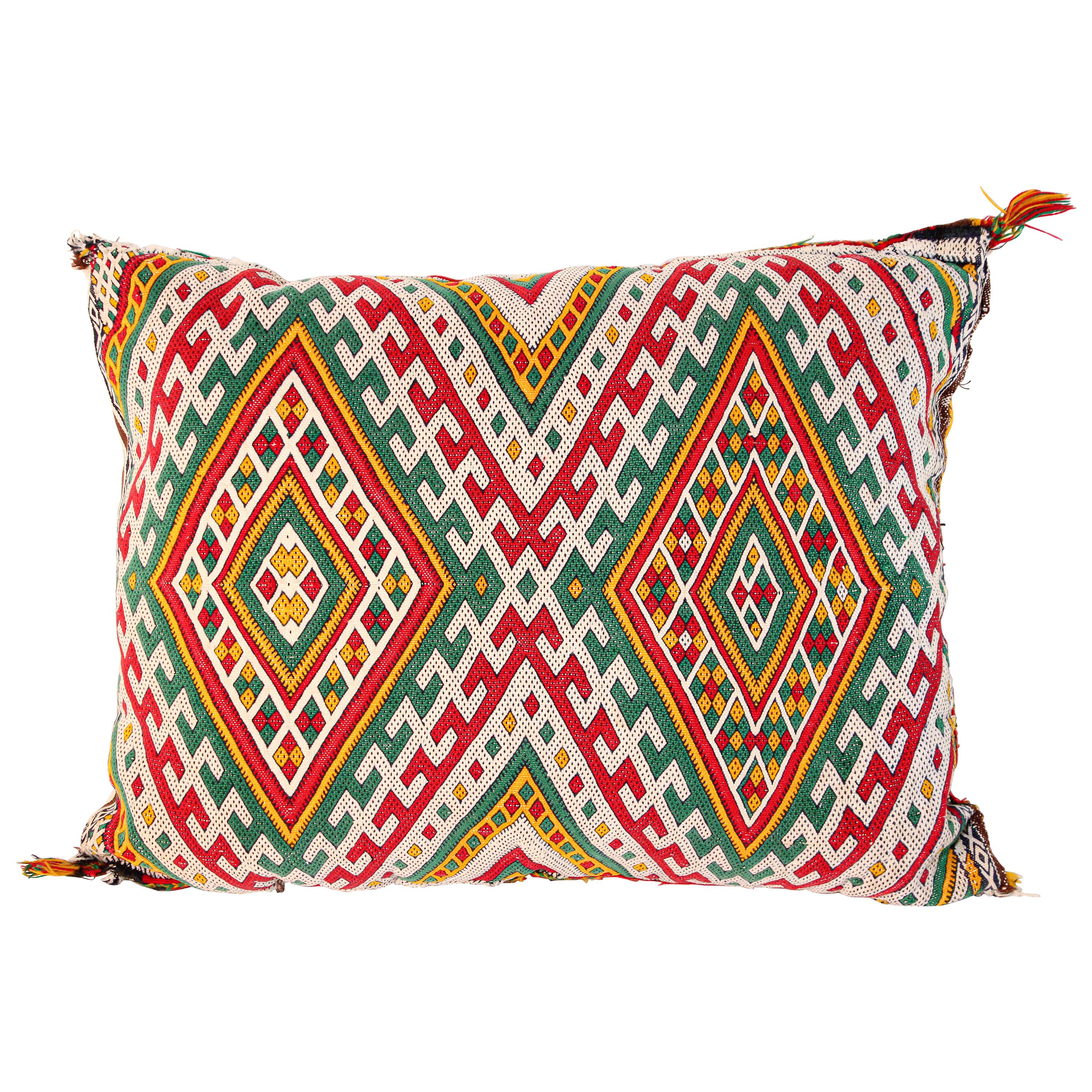 Handwoven Moroccan Tribal Berber Throw Pillow