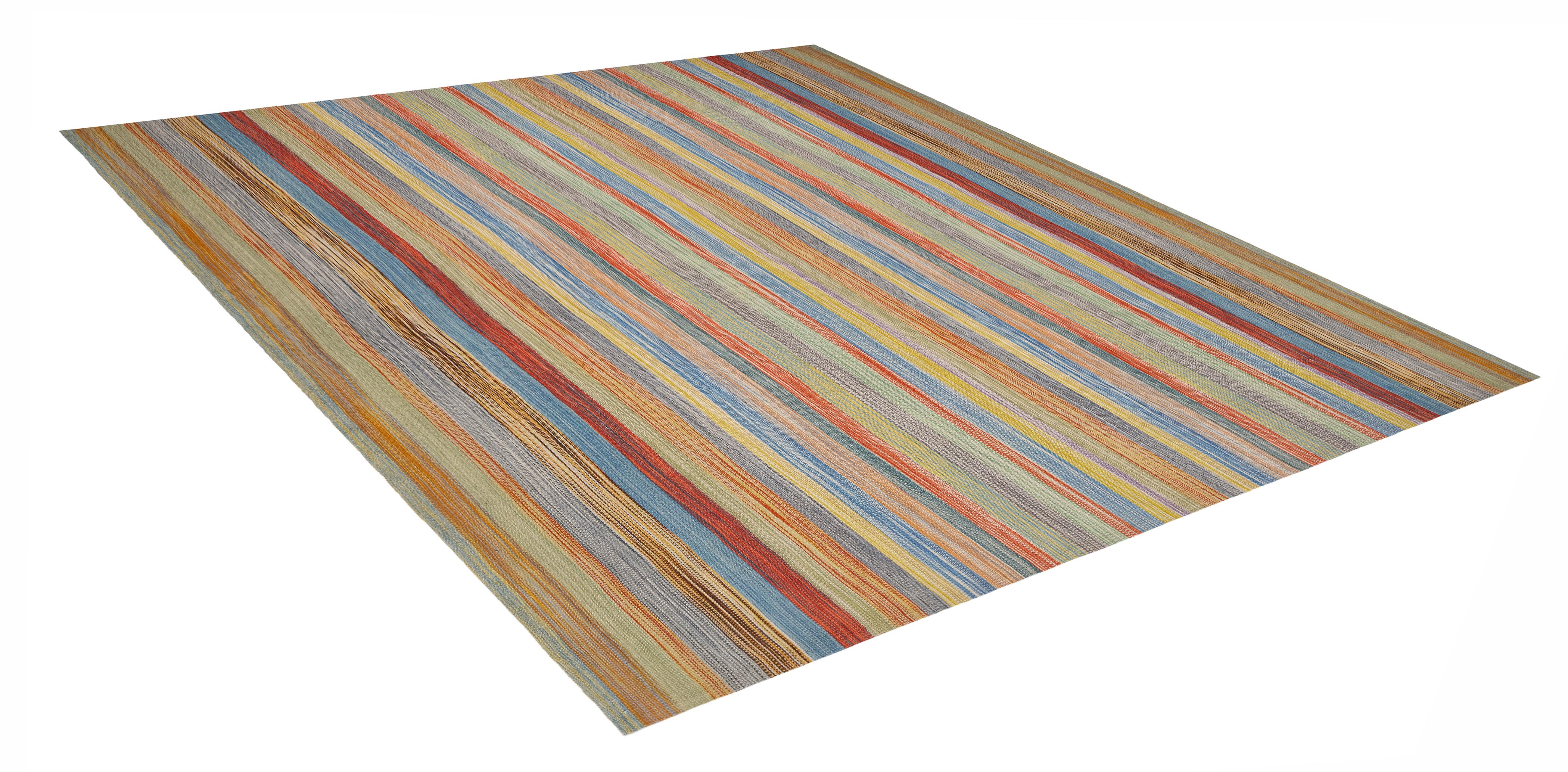 Alfombra Pelas Tejida a Mano Multicolor Persa en venta
