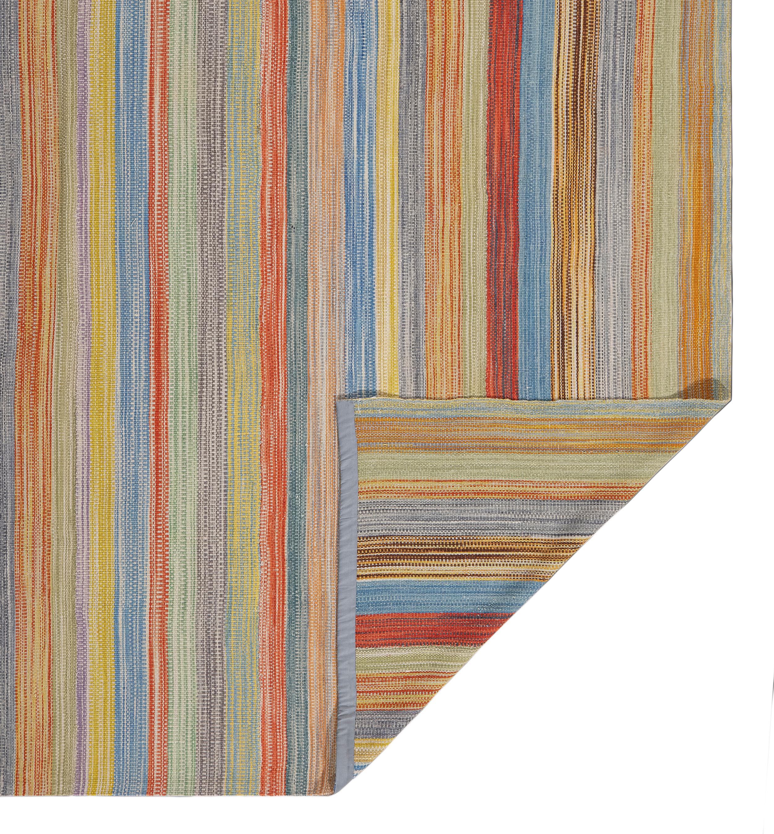 Alfombra Pelas Tejida a Mano Multicolor Lana en venta