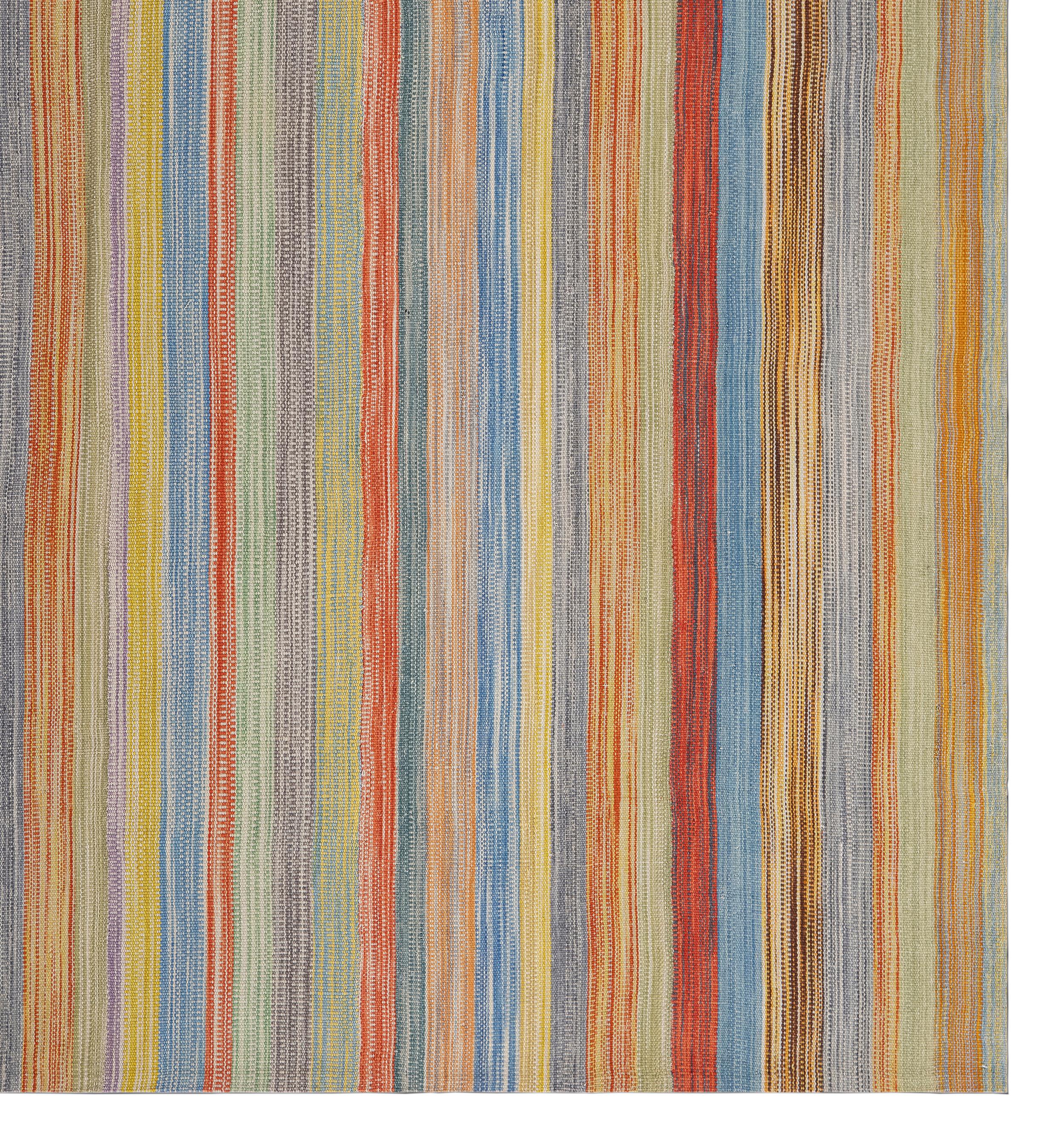Alfombra Pelas Tejida a Mano Multicolor en venta 1