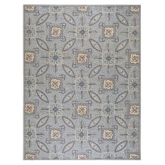 Tappeto a trama piatta intrecciata a mano a punto d'ago 9' 0" x 12' 0"
