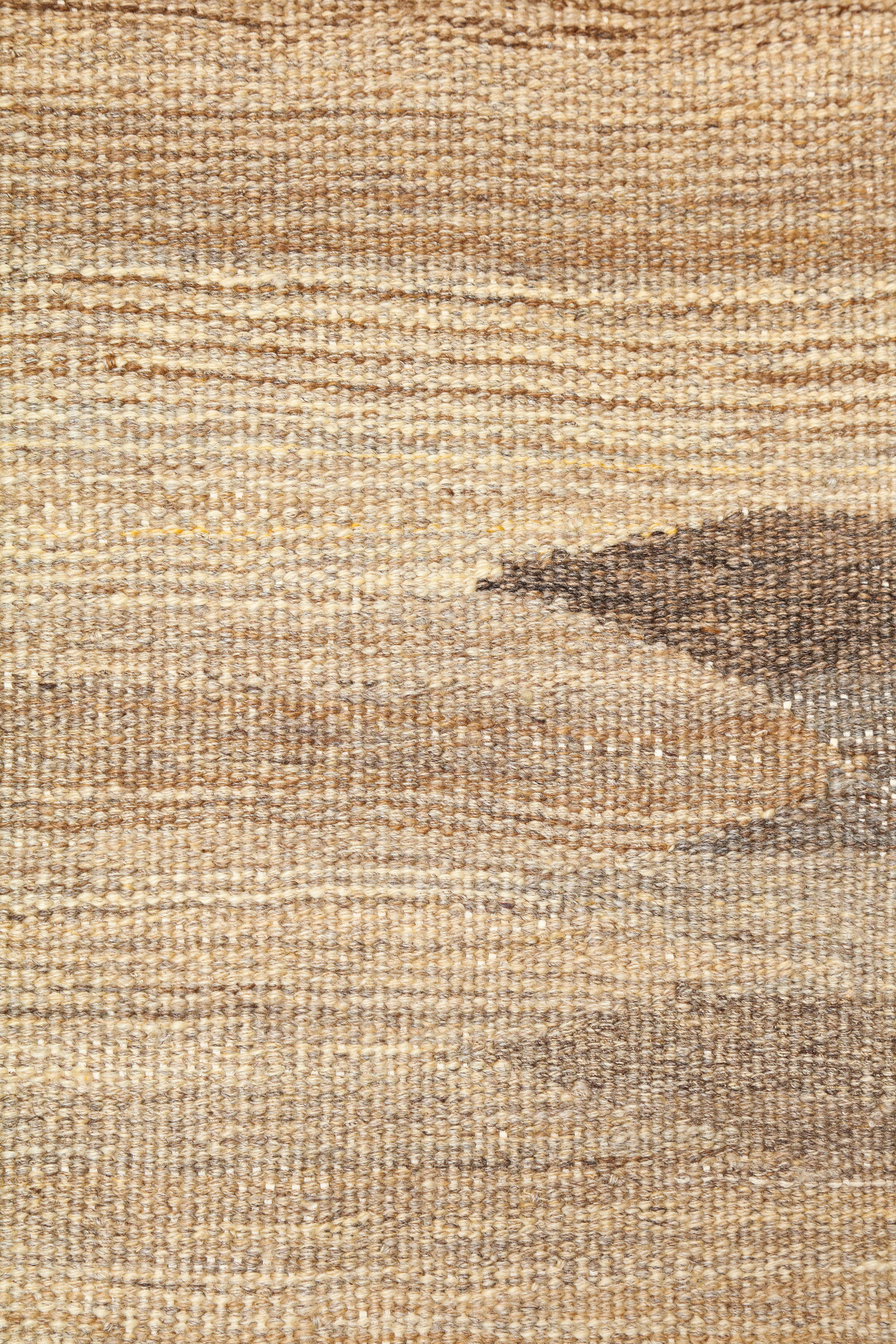 Tessuto a mano Handwoven Neutral Flatweave Wool Rug, Organic Modern Design, 3' x 4' in vendita