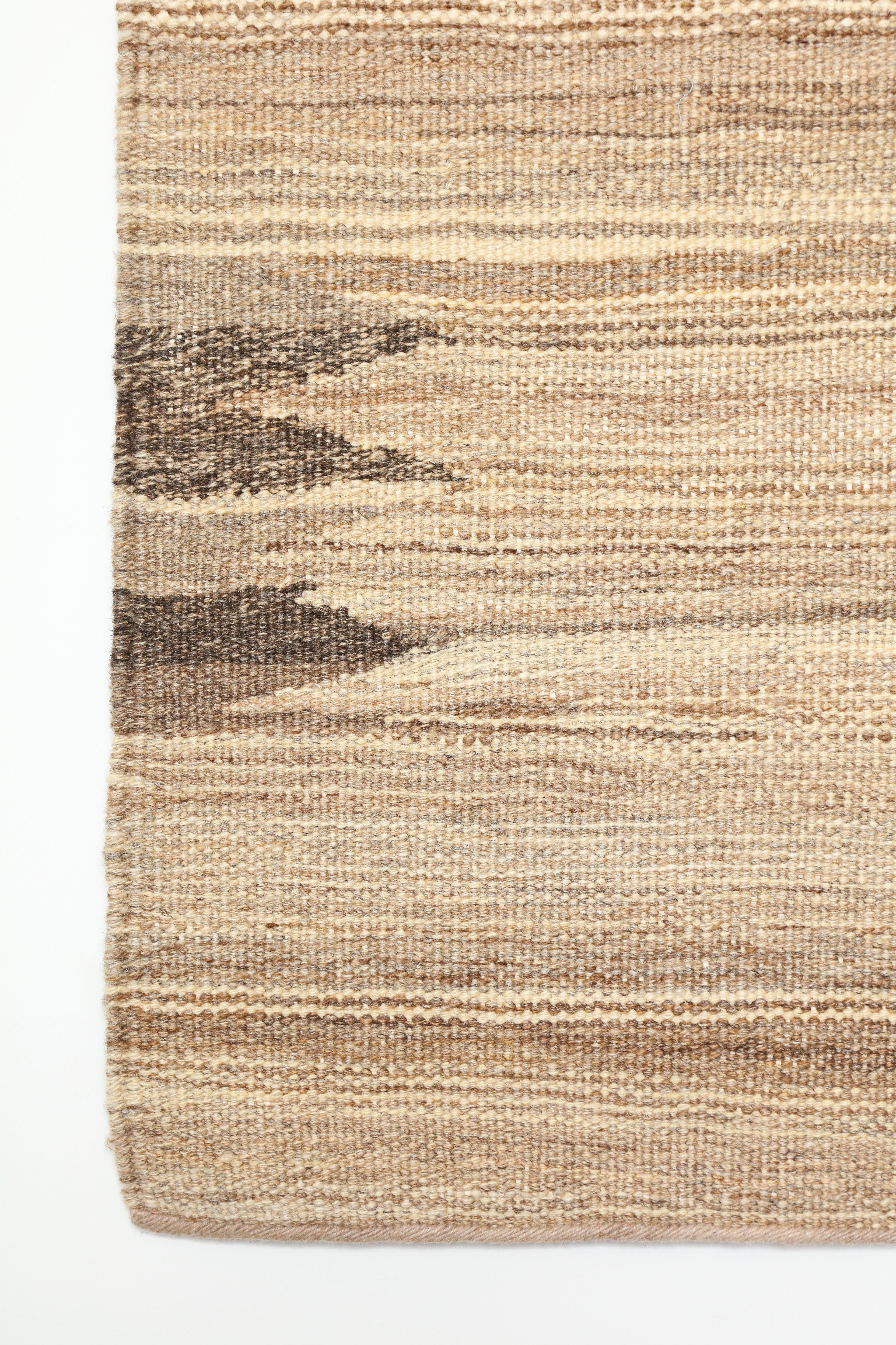 Handwoven Neutral Flatweave Wool Rug, Organic Modern Design, 3' x 4' In condizioni Nuovo in vendita a New York, NY
