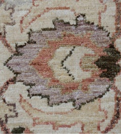 Handwoven Agra-Inspired Wool Rug, 100% Natural, Hand-Knotted, Pakistan