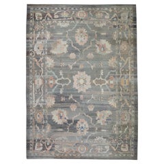 Handwoven Old Wool Turkish Oushak Rug 8
11" x 13
