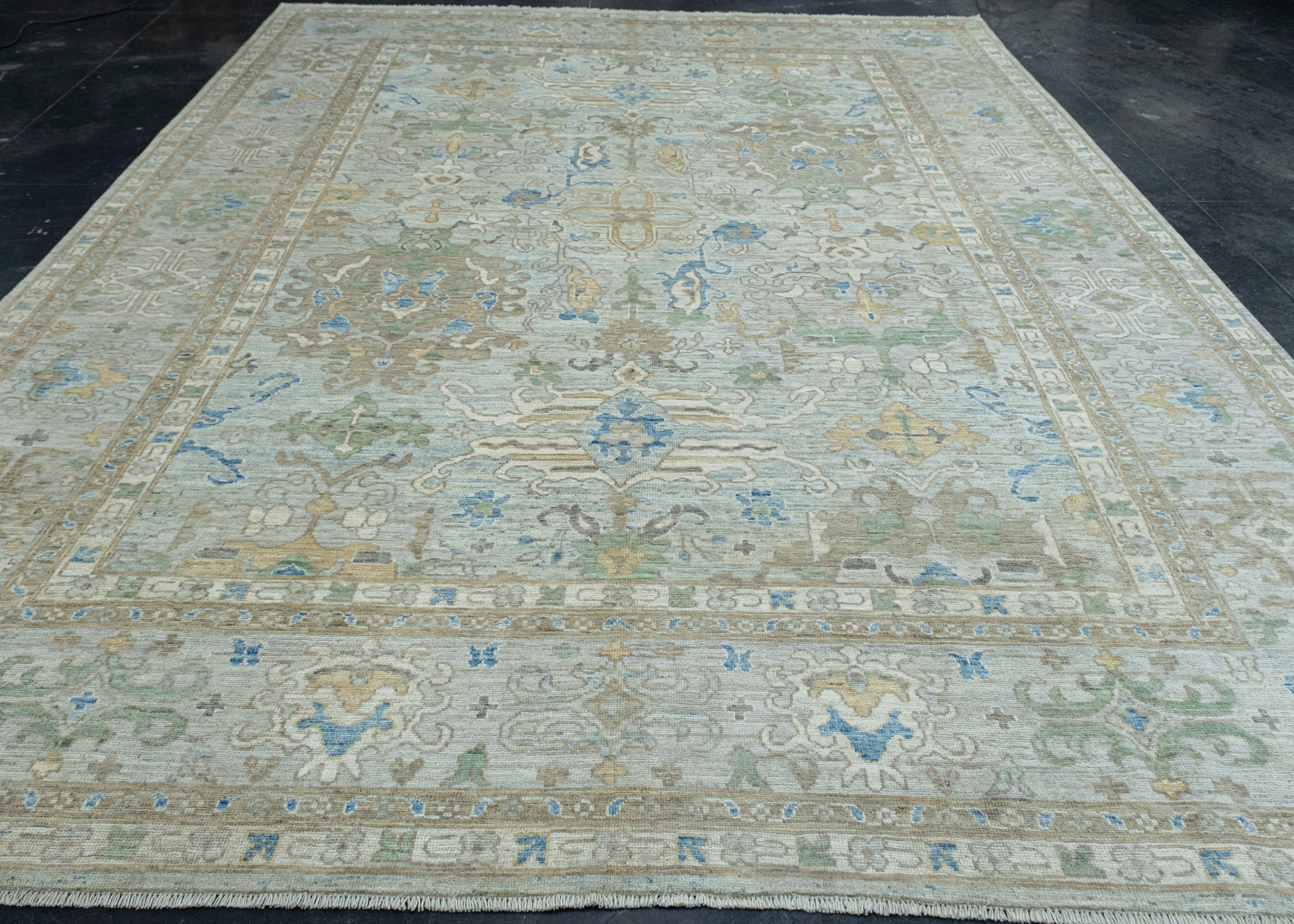 Handwoven Oushak Rug 10' x 13'11