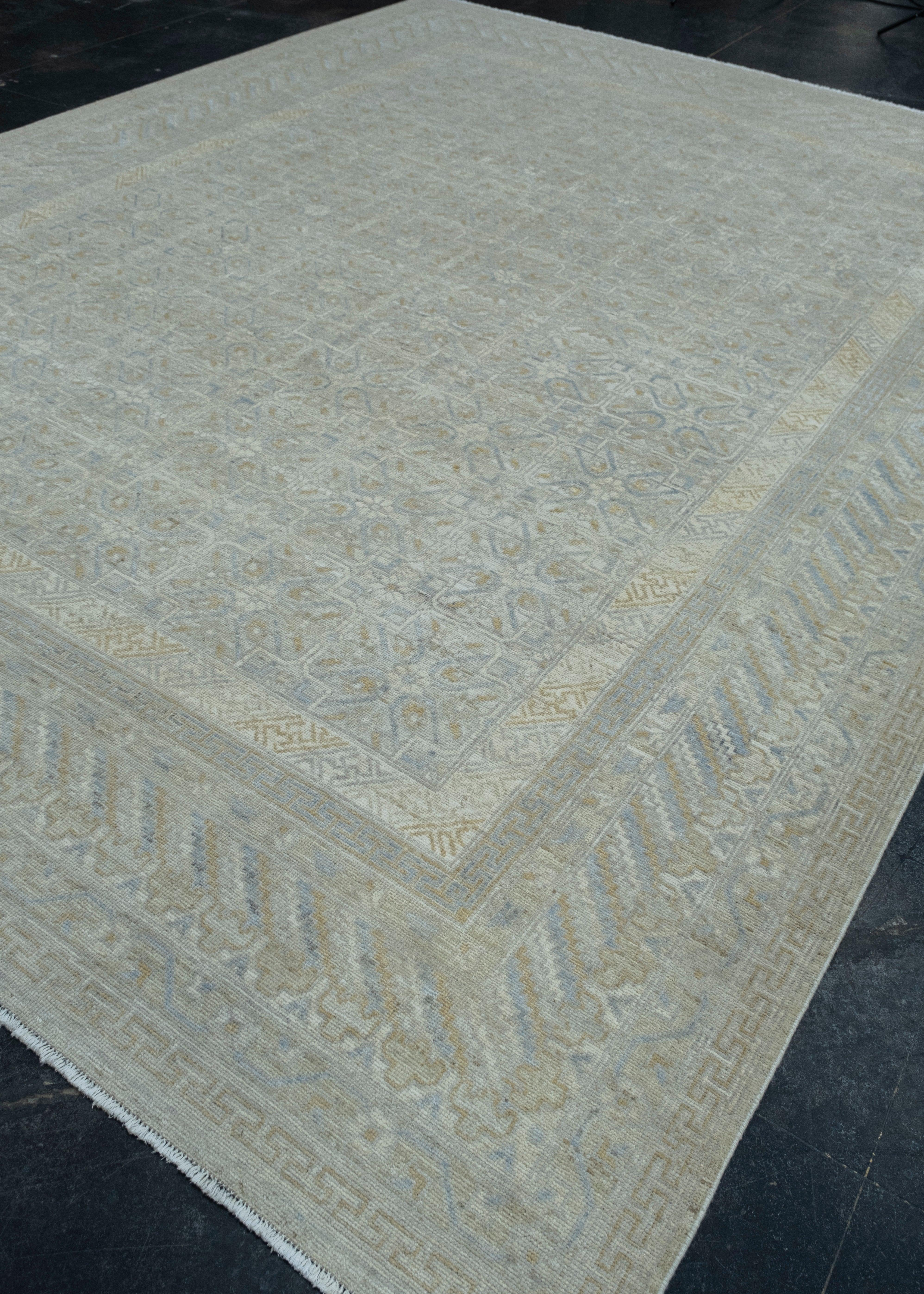Turkish Handwoven Oushak Rug 10'2