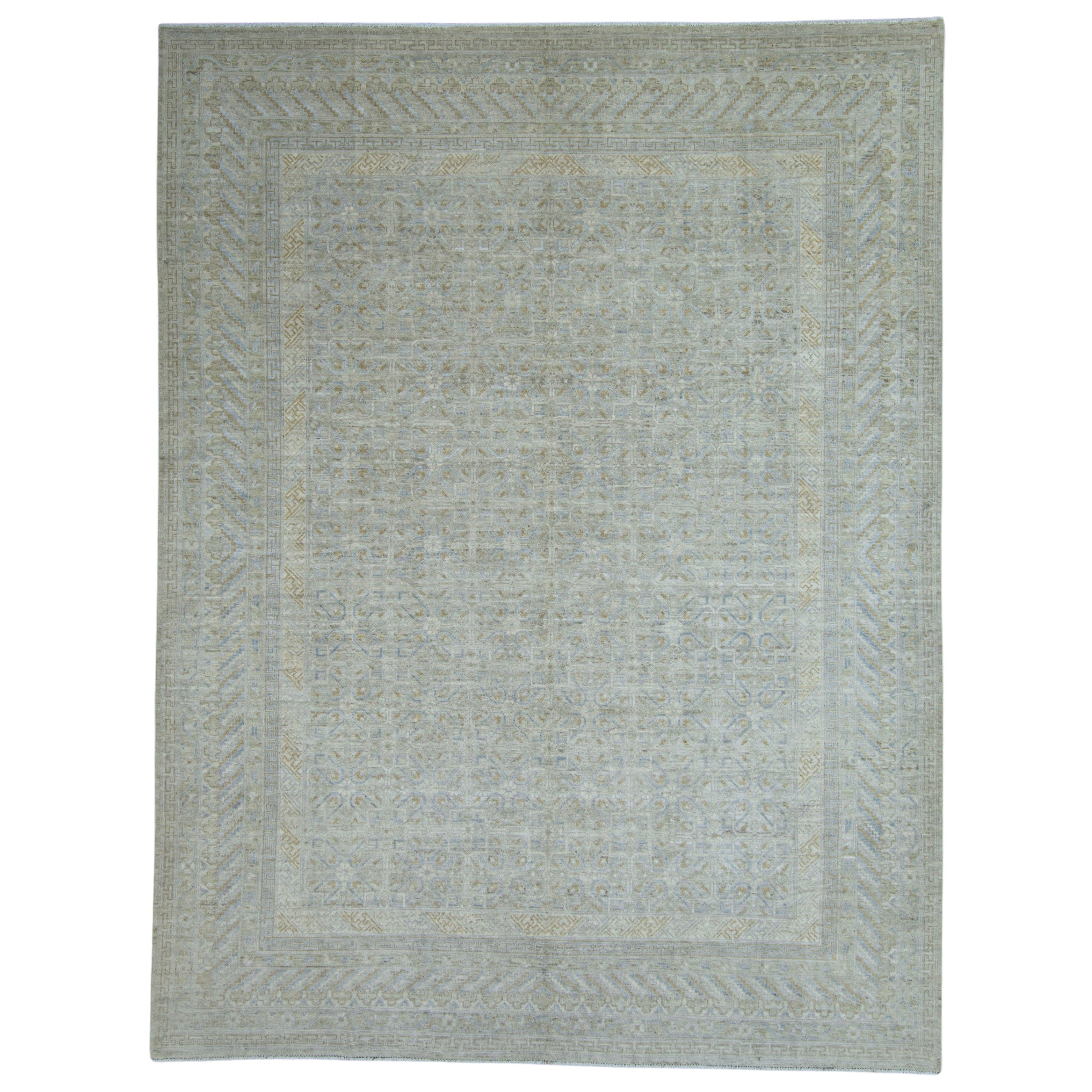 Tapis Oushak tissé à la main 10
2" x 13
6" #17702 en vente