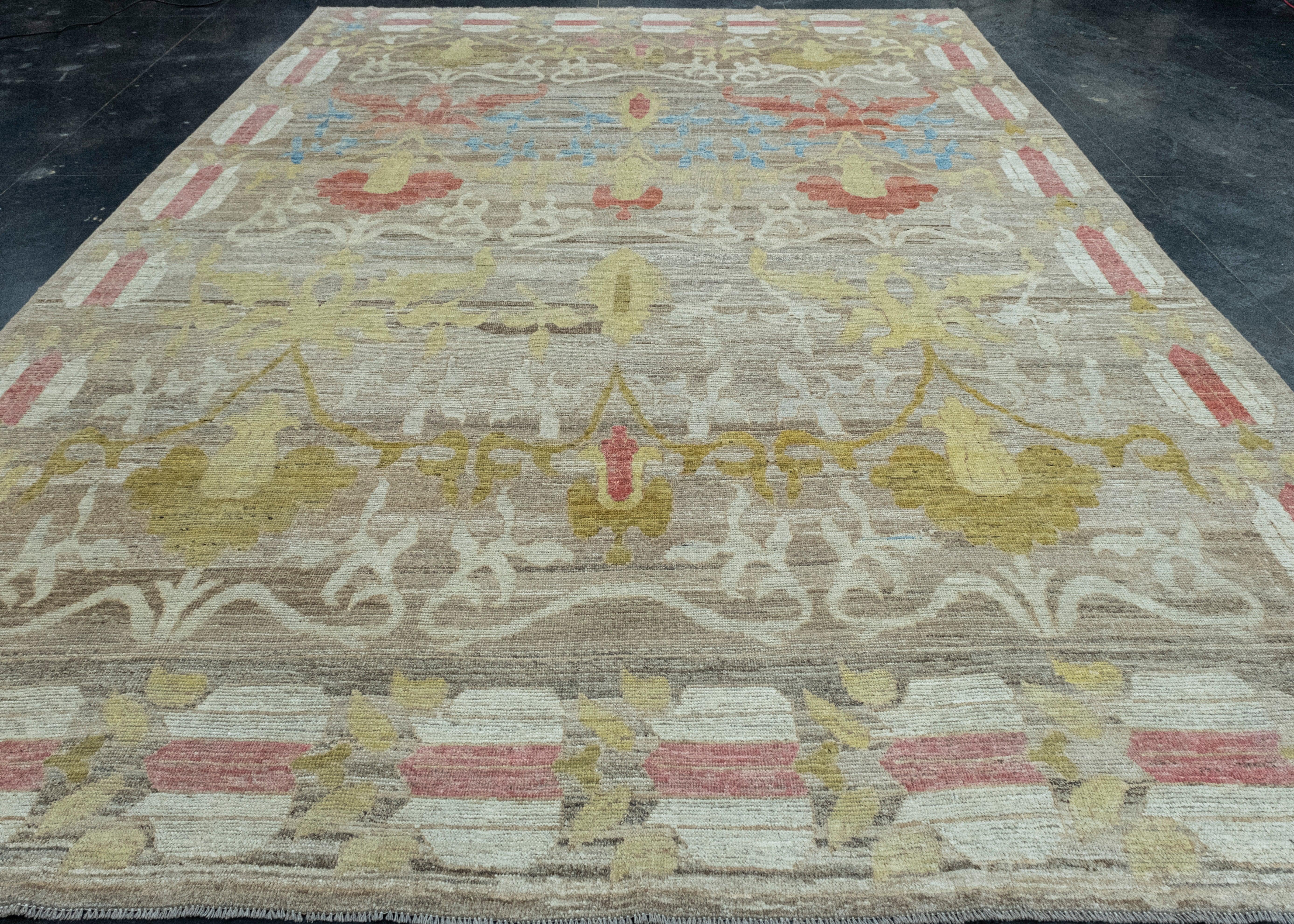 Handwoven Oushak Rug 10'2