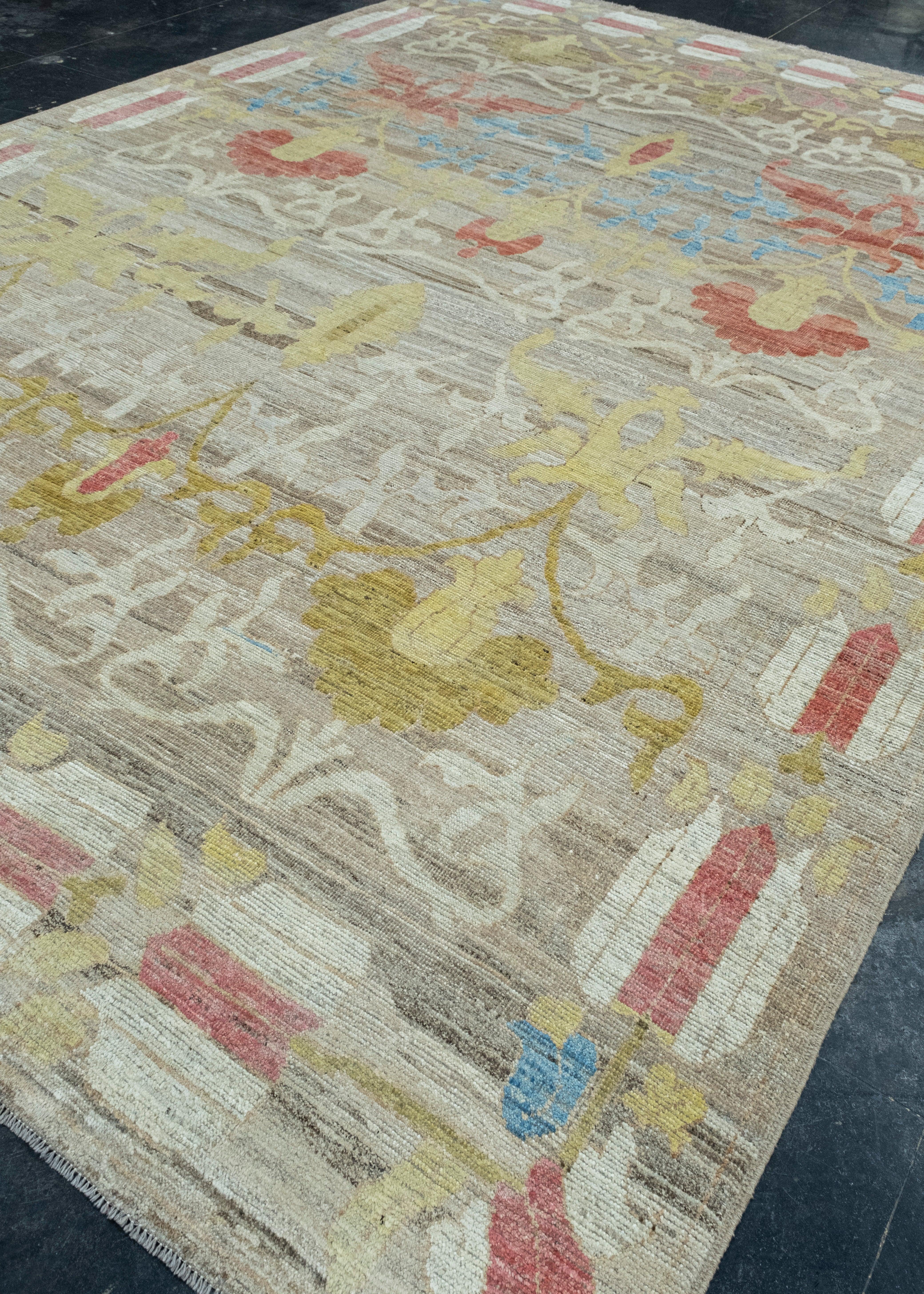 Turkish Handwoven Oushak Rug 10'2
