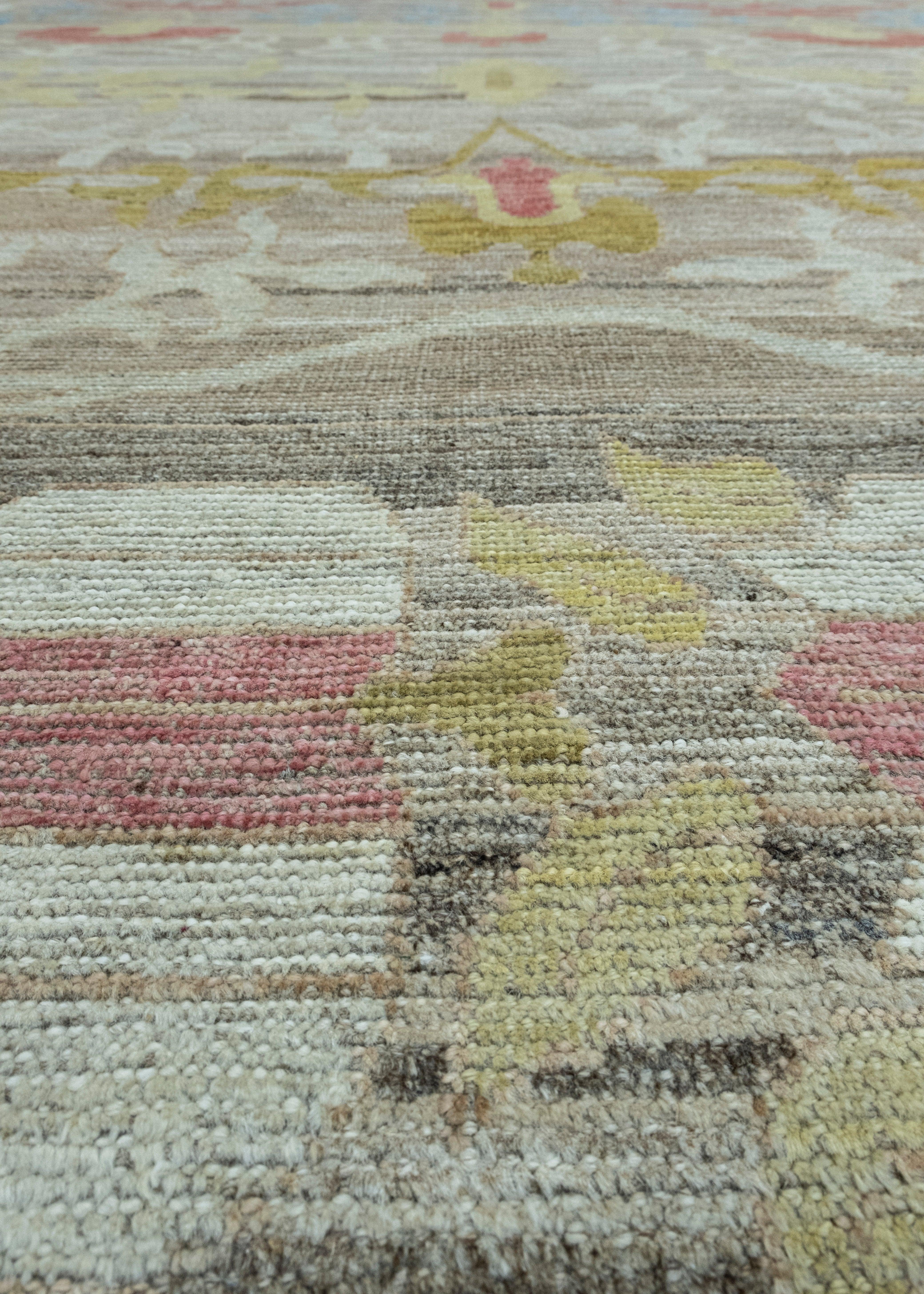 Handwoven Oushak Rug 10'2