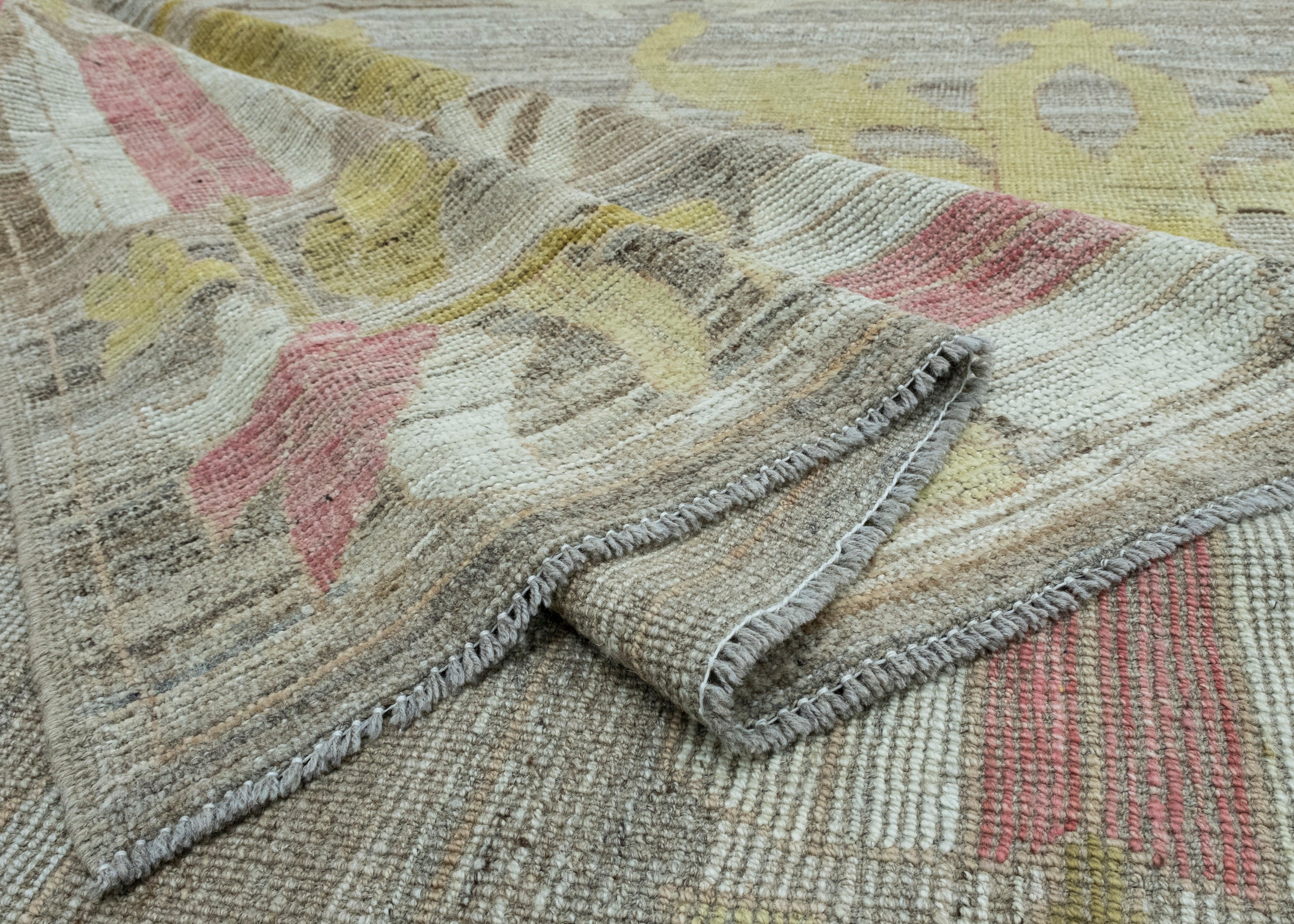 Handwoven Oushak Rug 10'2