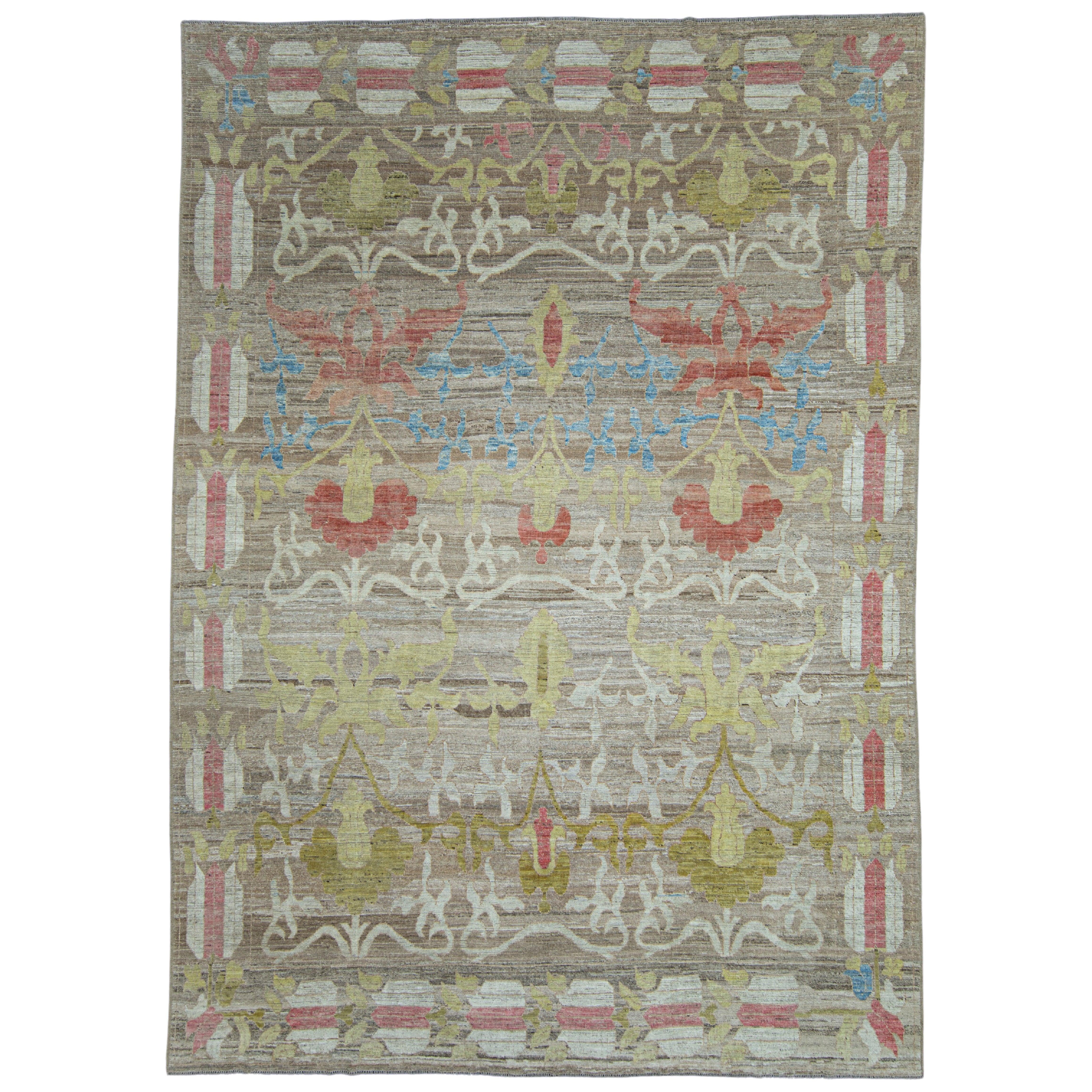 Handwoven Oushak Rug 10'2" x 14'5" #17506 For Sale
