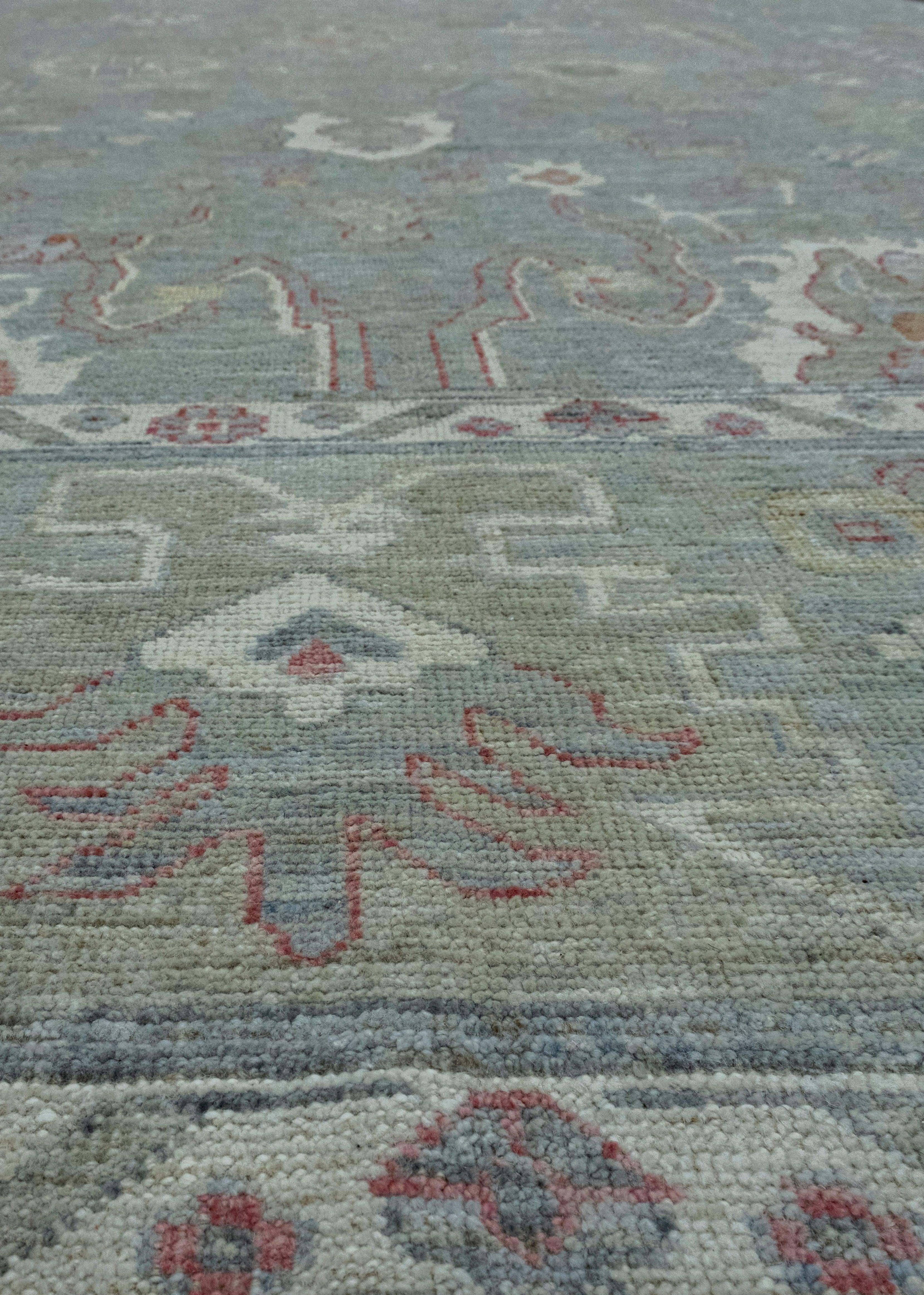 Handwoven Oushak Rug 10'4