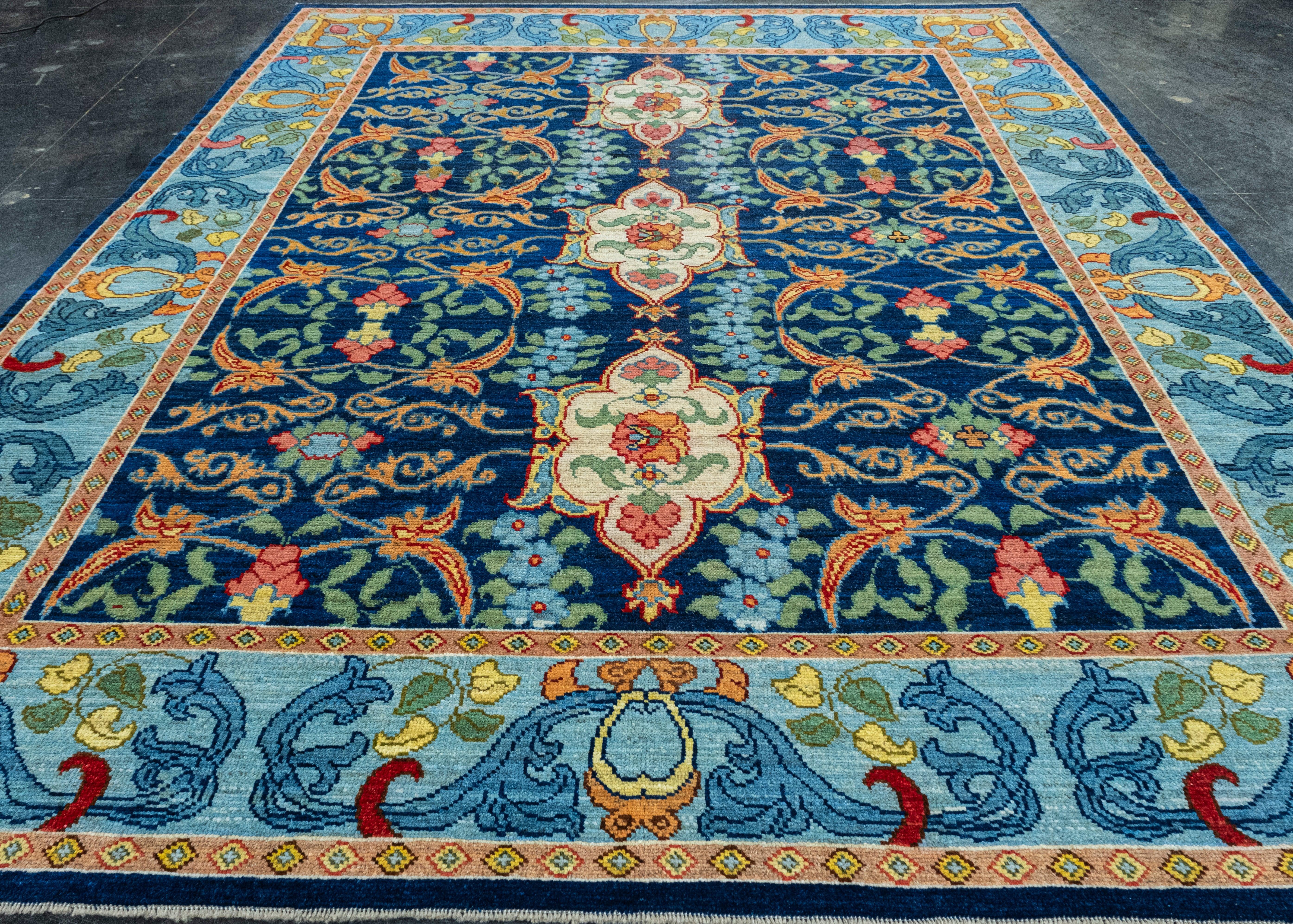 Handwoven Oushak Rug 10'5