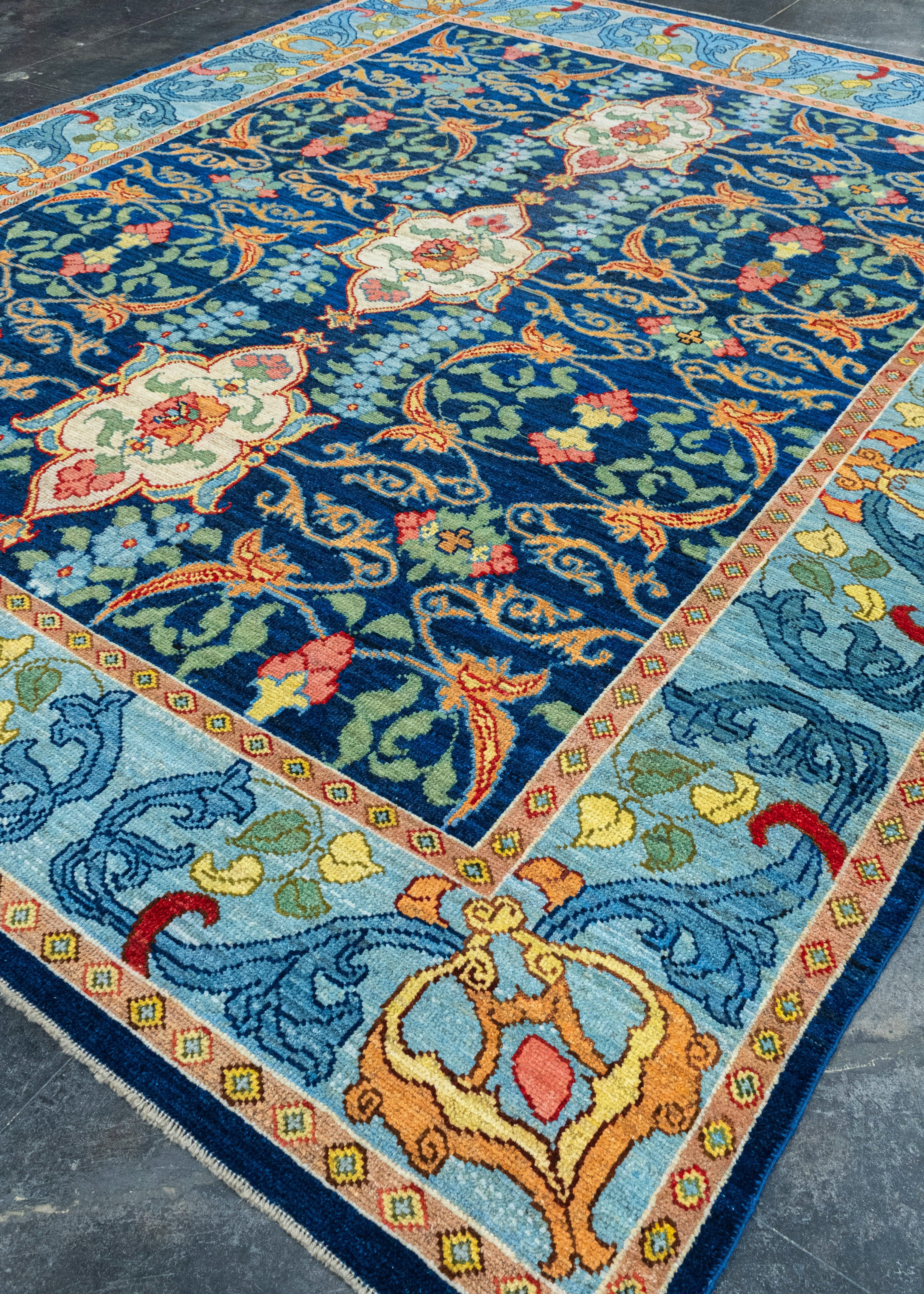 Turkish Handwoven Oushak Rug 10'5
