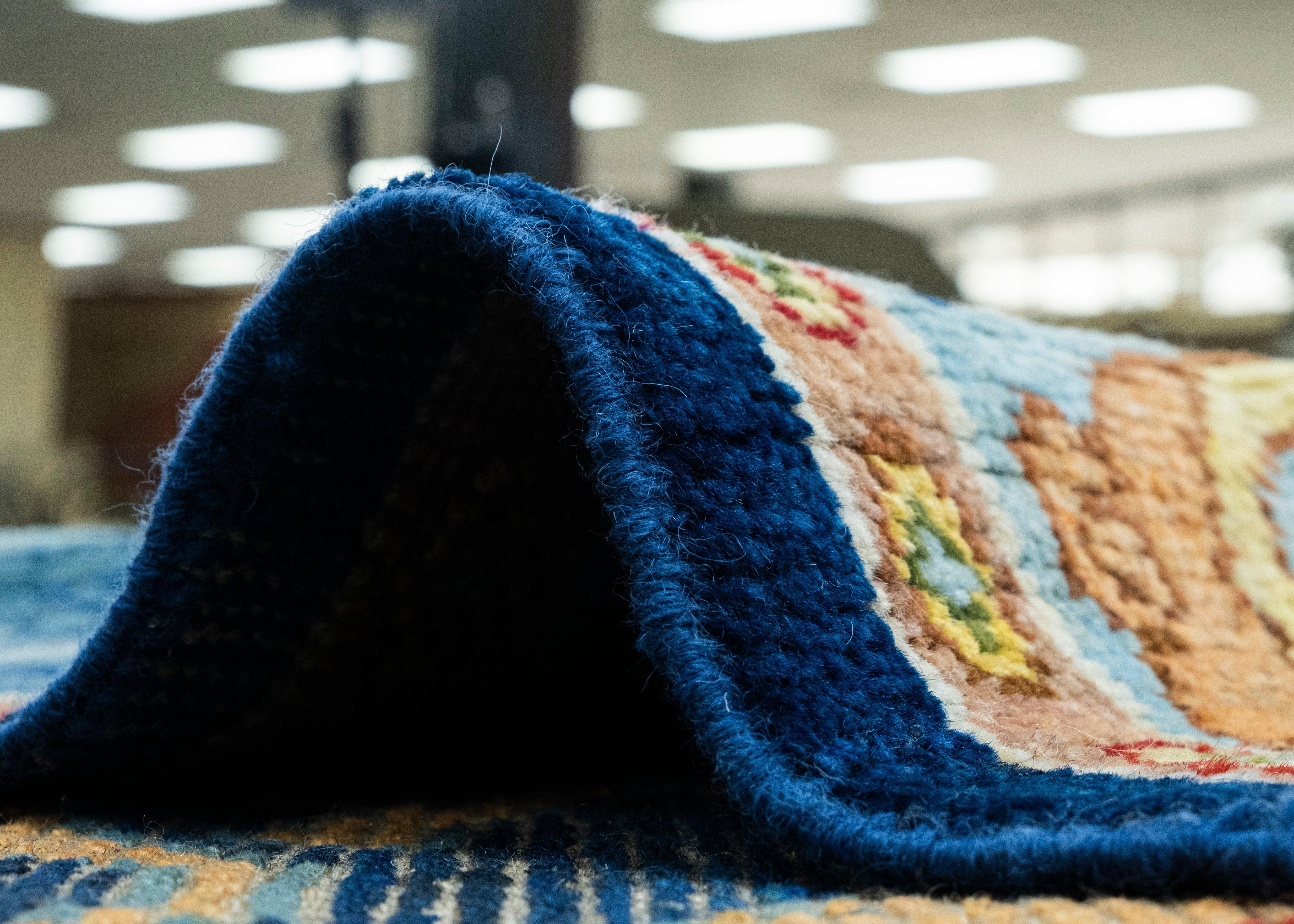 Wool Handwoven Oushak Rug 10'5
