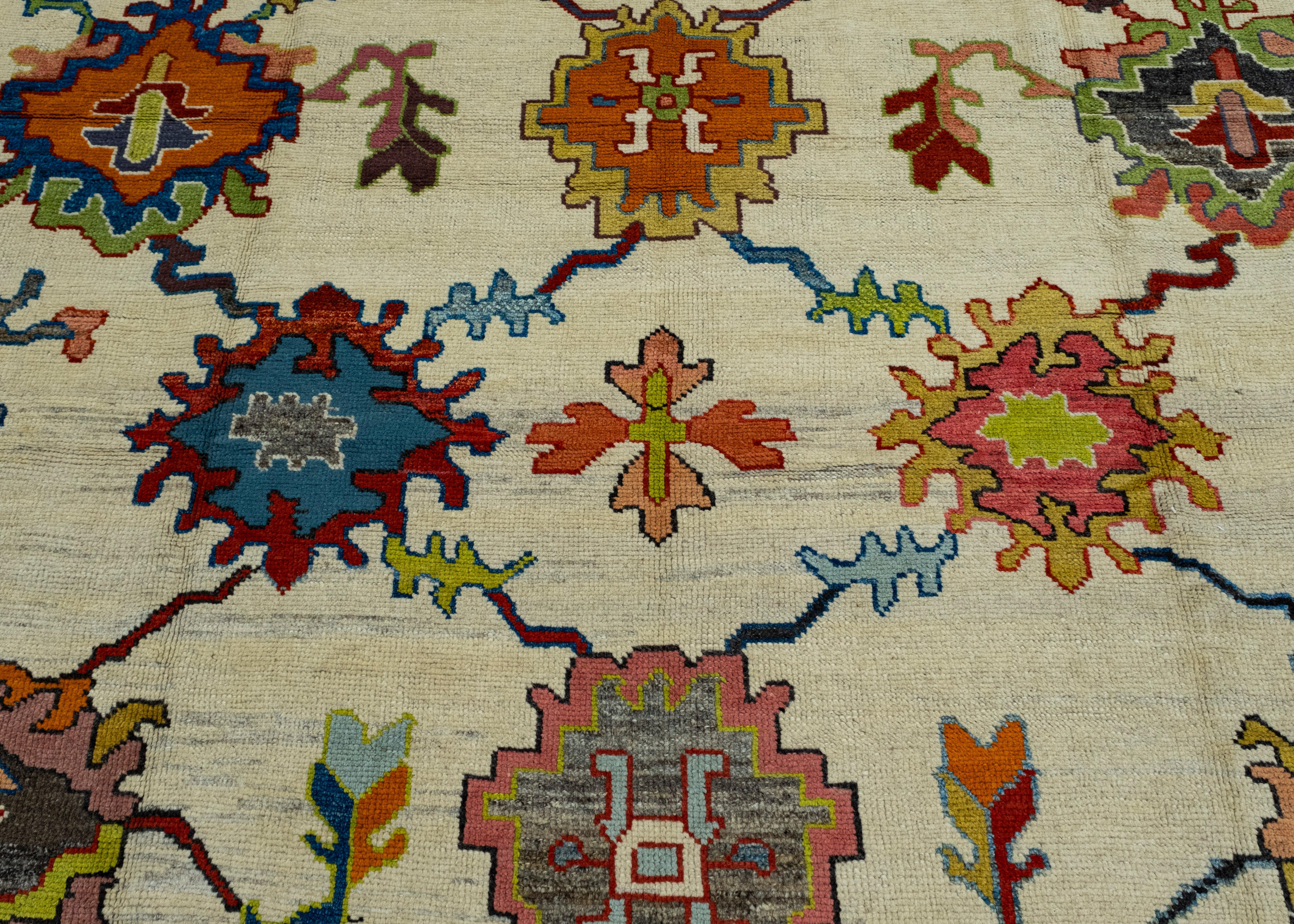 Handwoven Oushak Rug 11'5