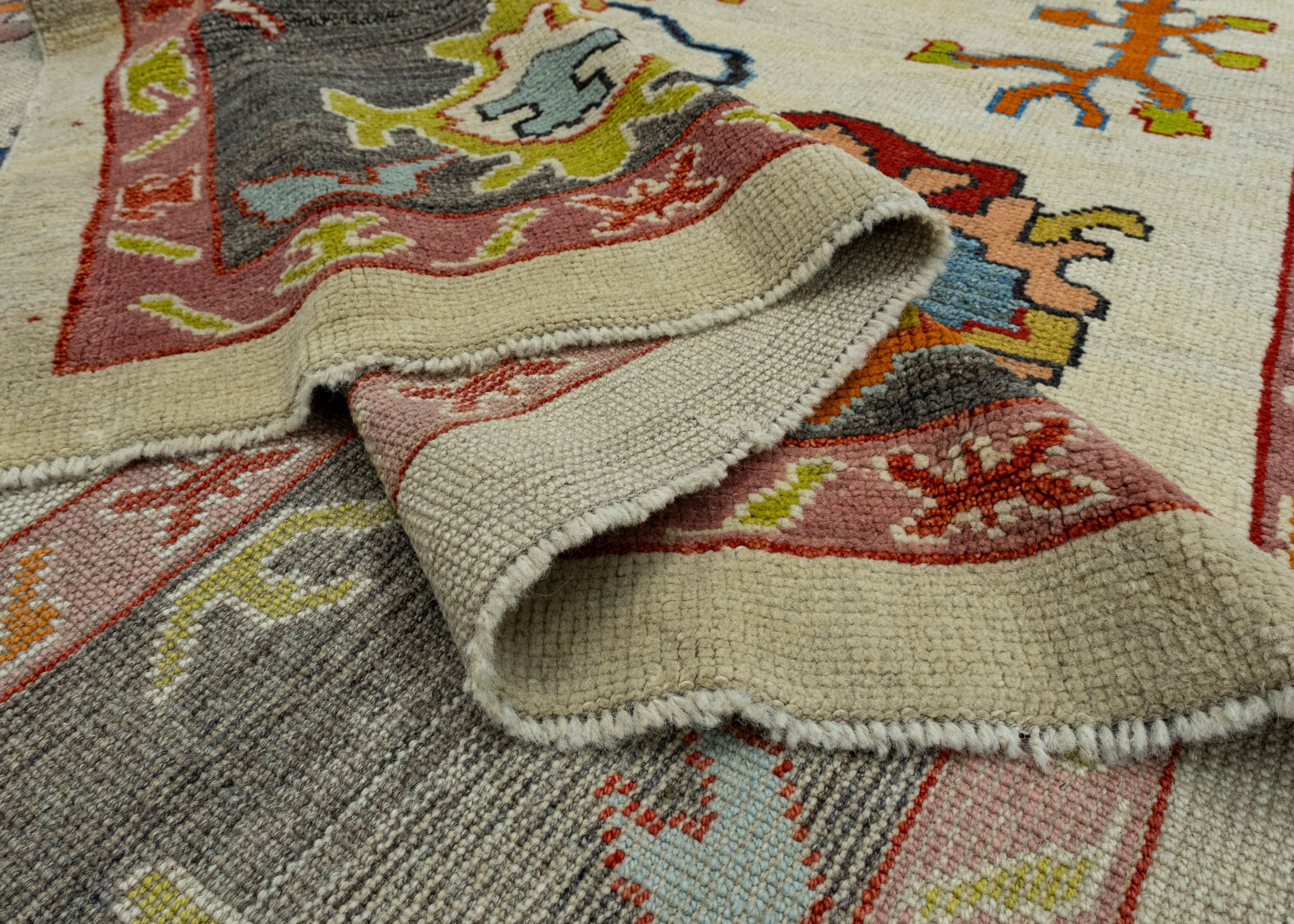 Handwoven Oushak Rug 11'5