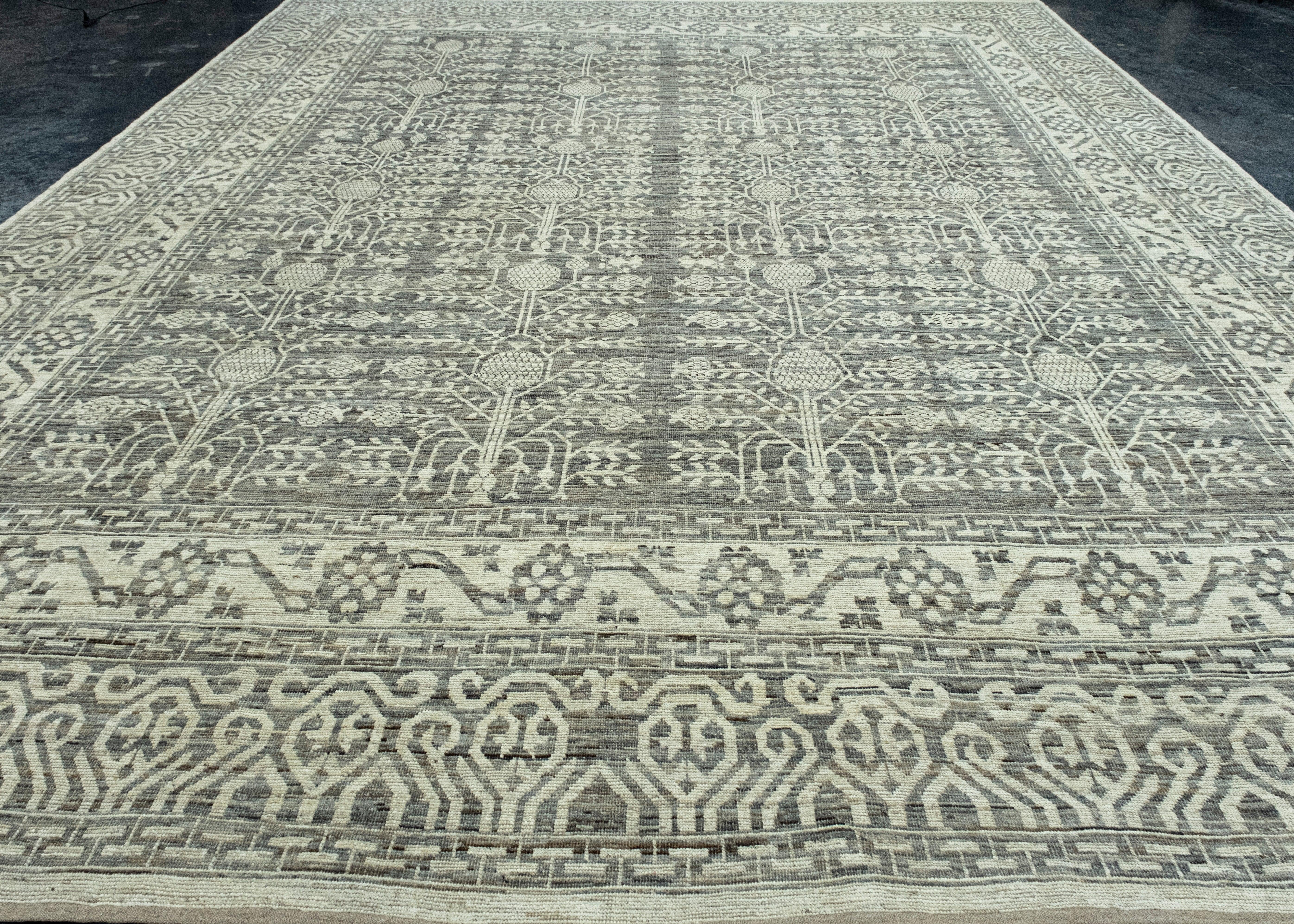 Handwoven Oushak Rug 13'5