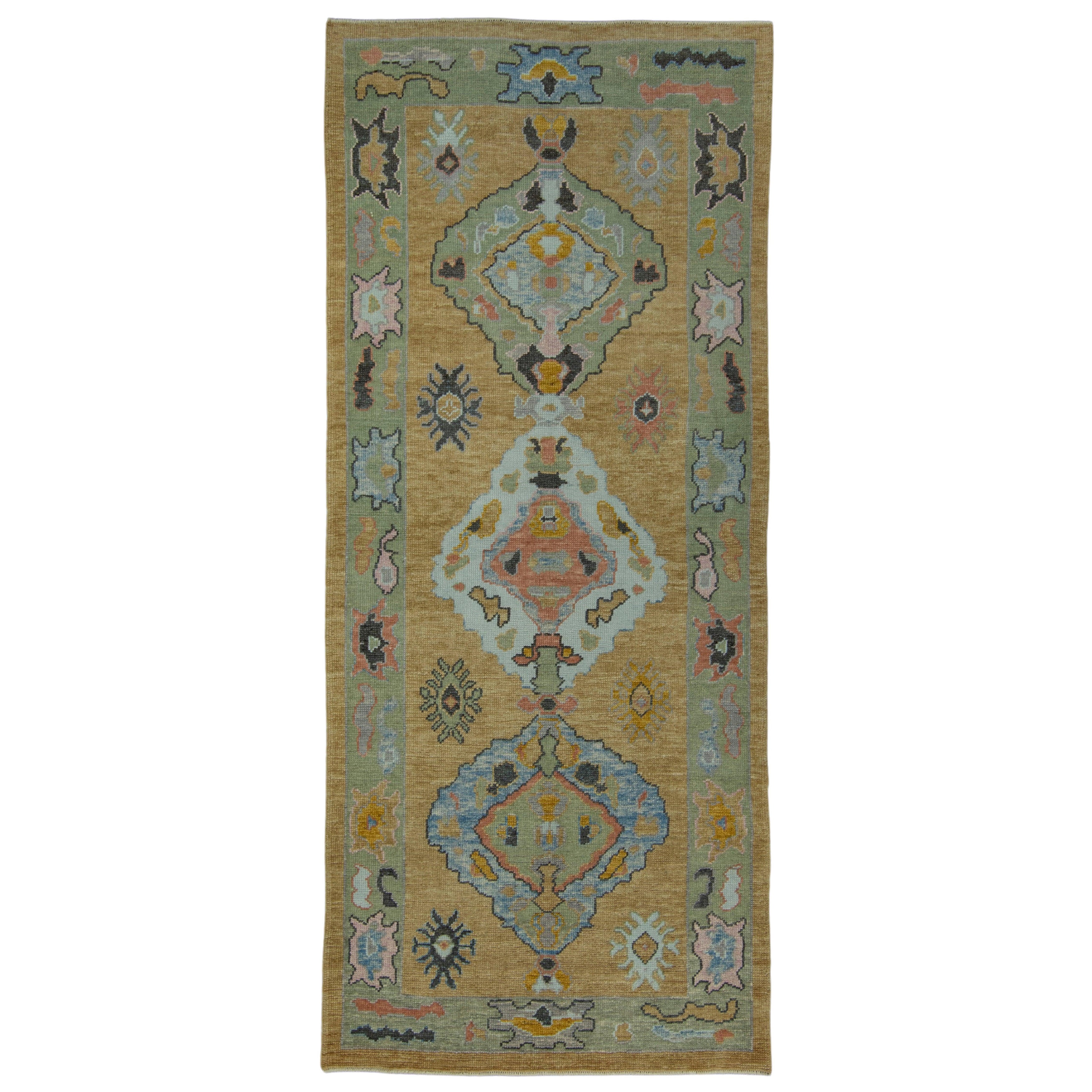 Handwoven Oushak Rug 4'2" x 9'11" #17654