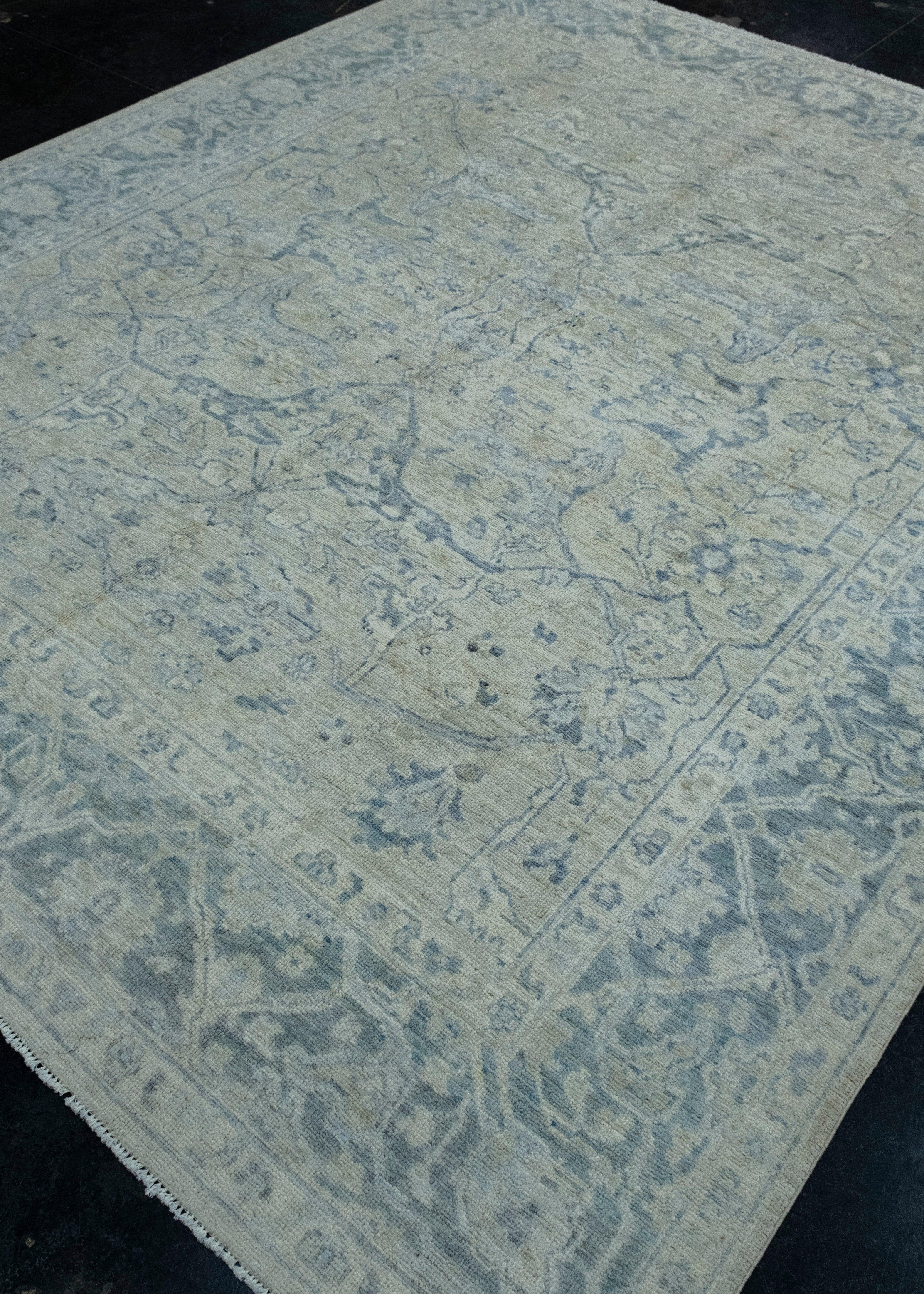 Turkish Handwoven Oushak Rug 7'10