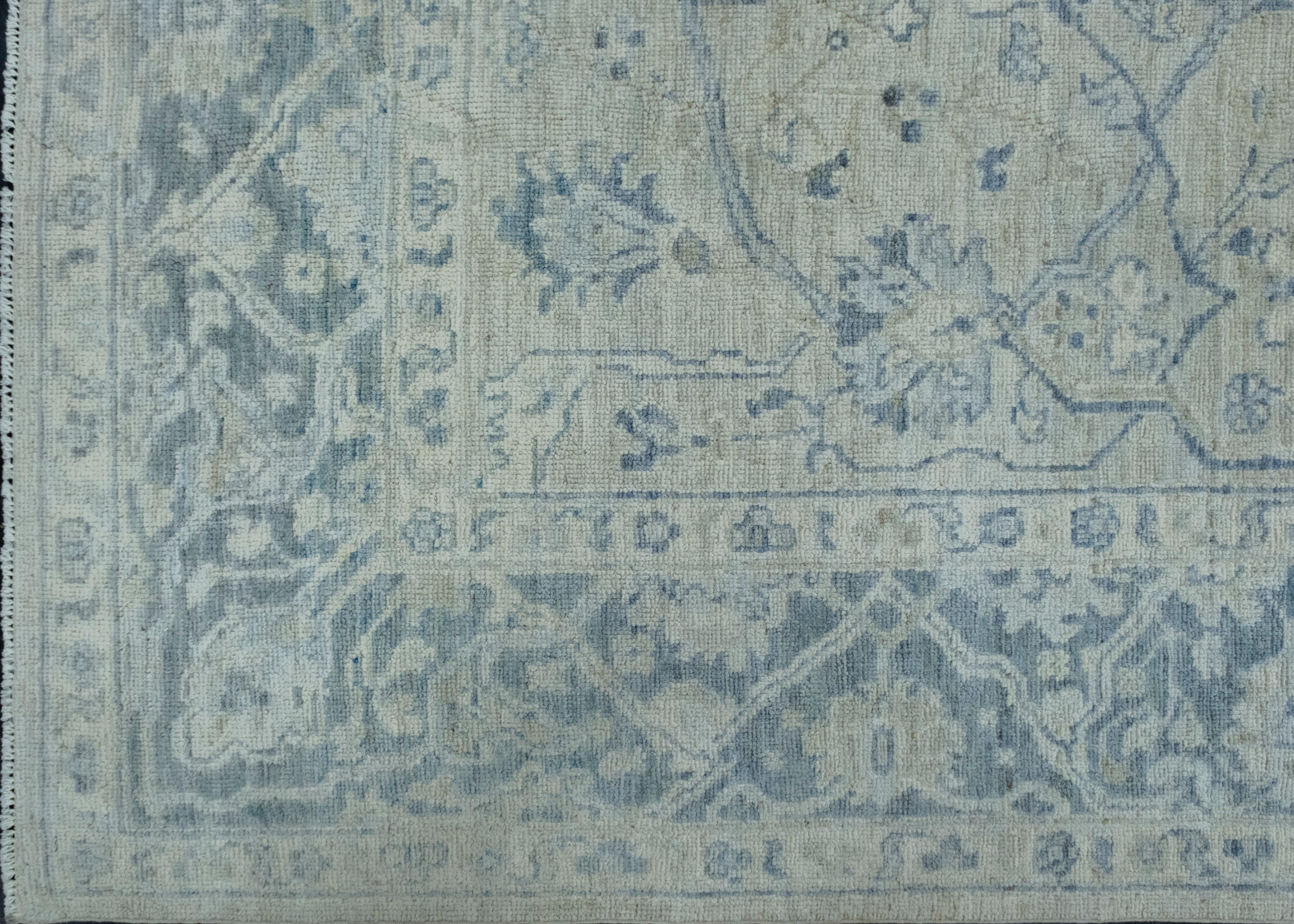 Hand-Knotted Handwoven Oushak Rug 7'10