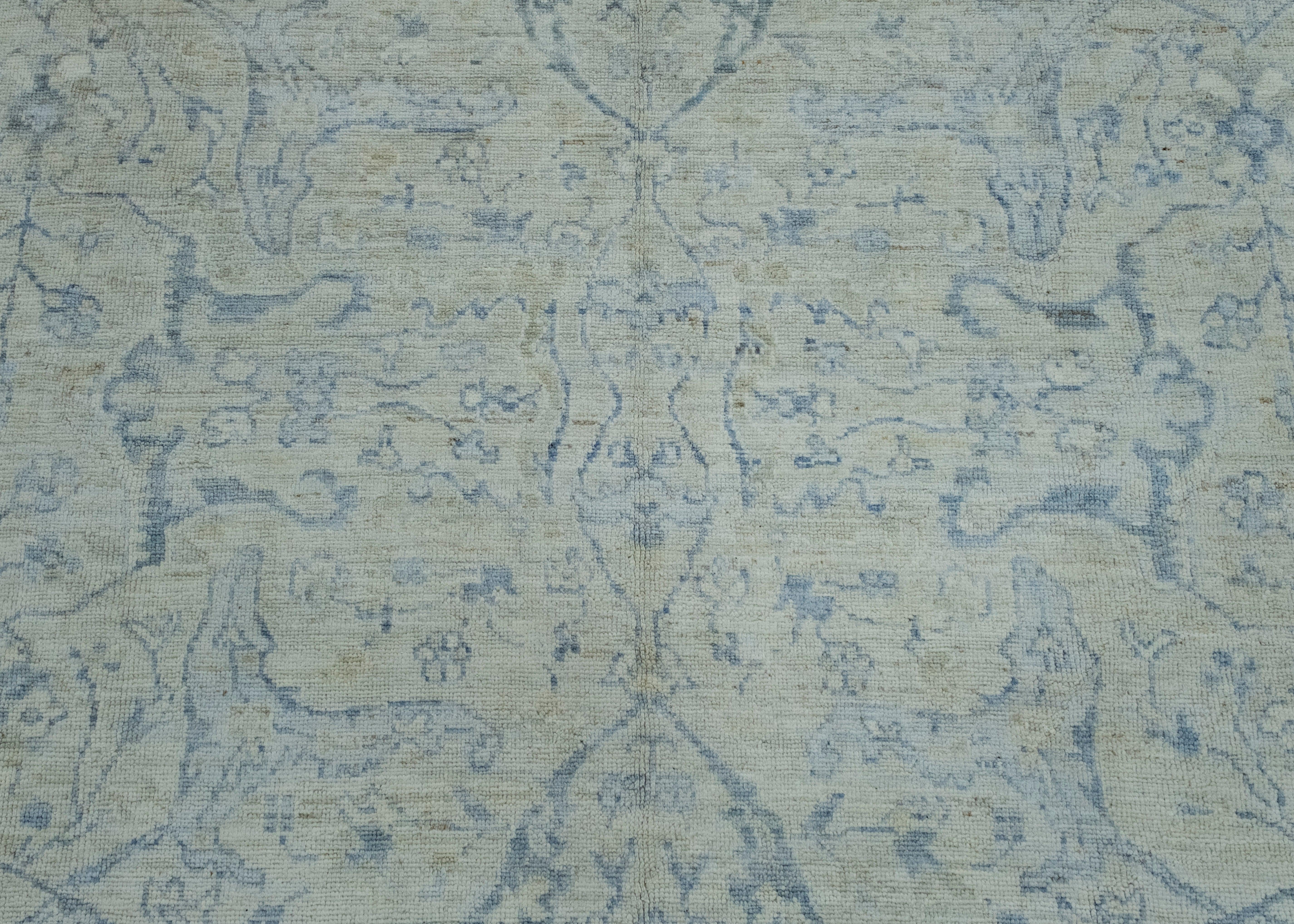 Contemporary Handwoven Oushak Rug 7'10