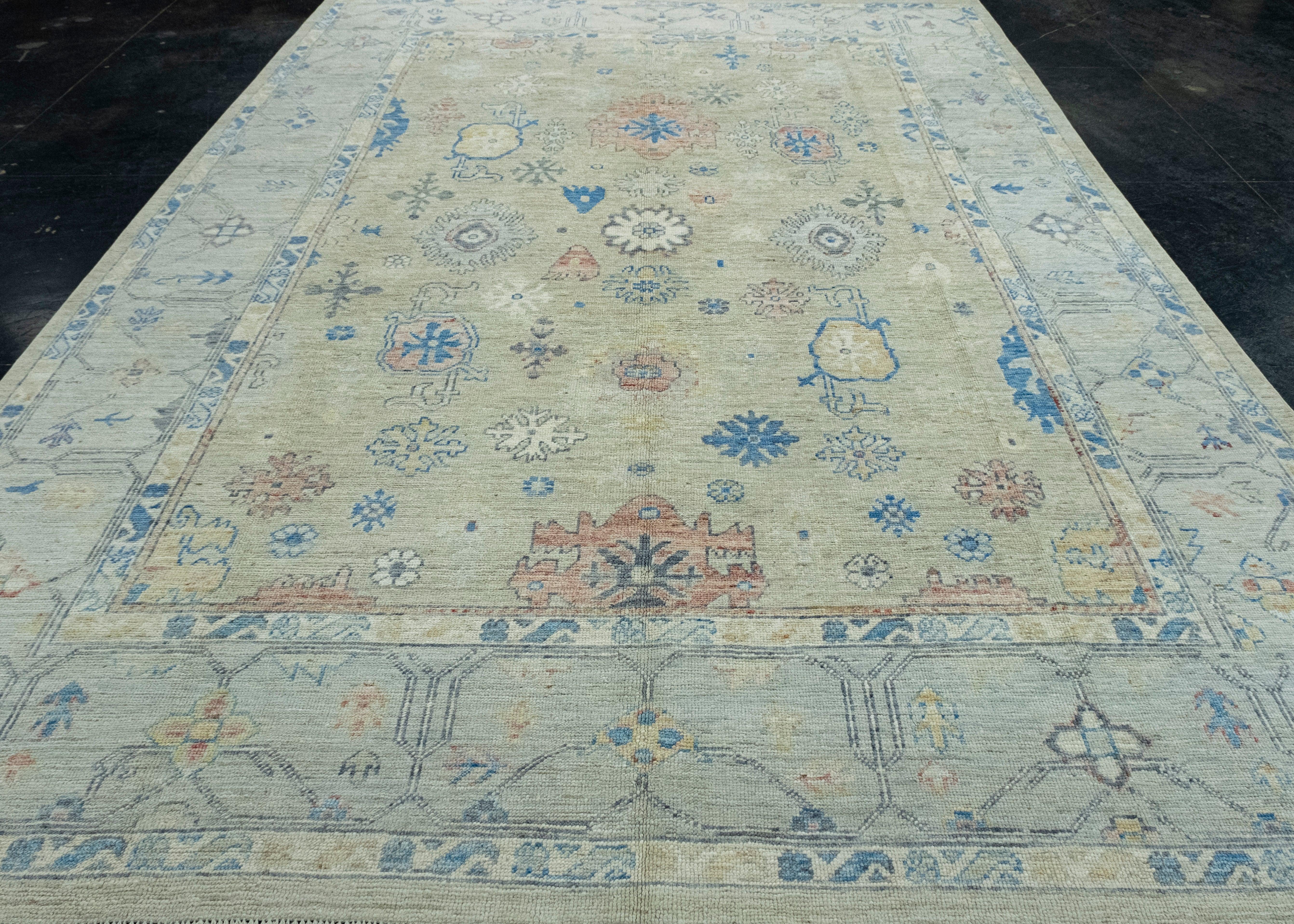 Handwoven Oushak Rug 8' x 12'6
