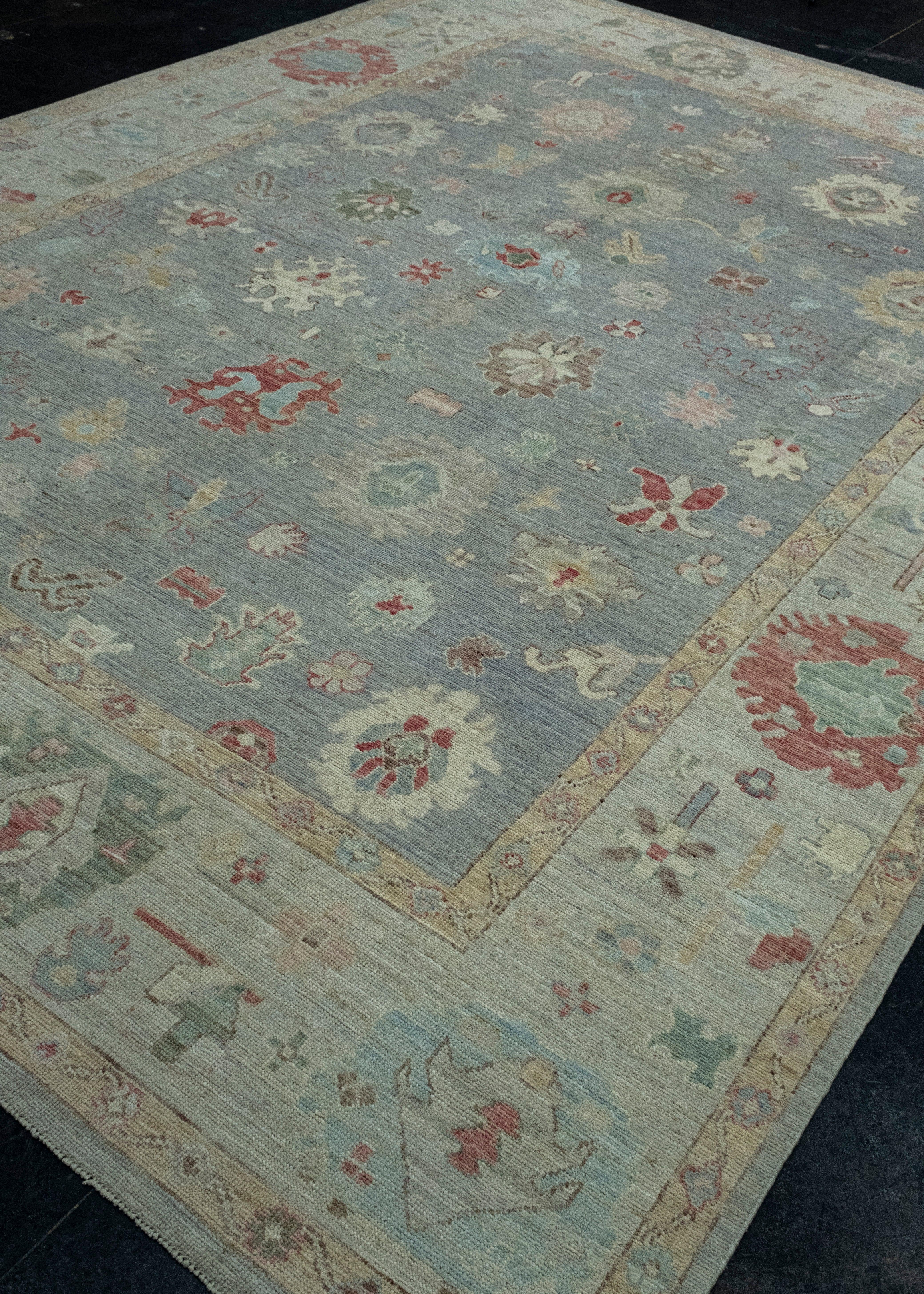 Turkish Handwoven Oushak Rug 8'10