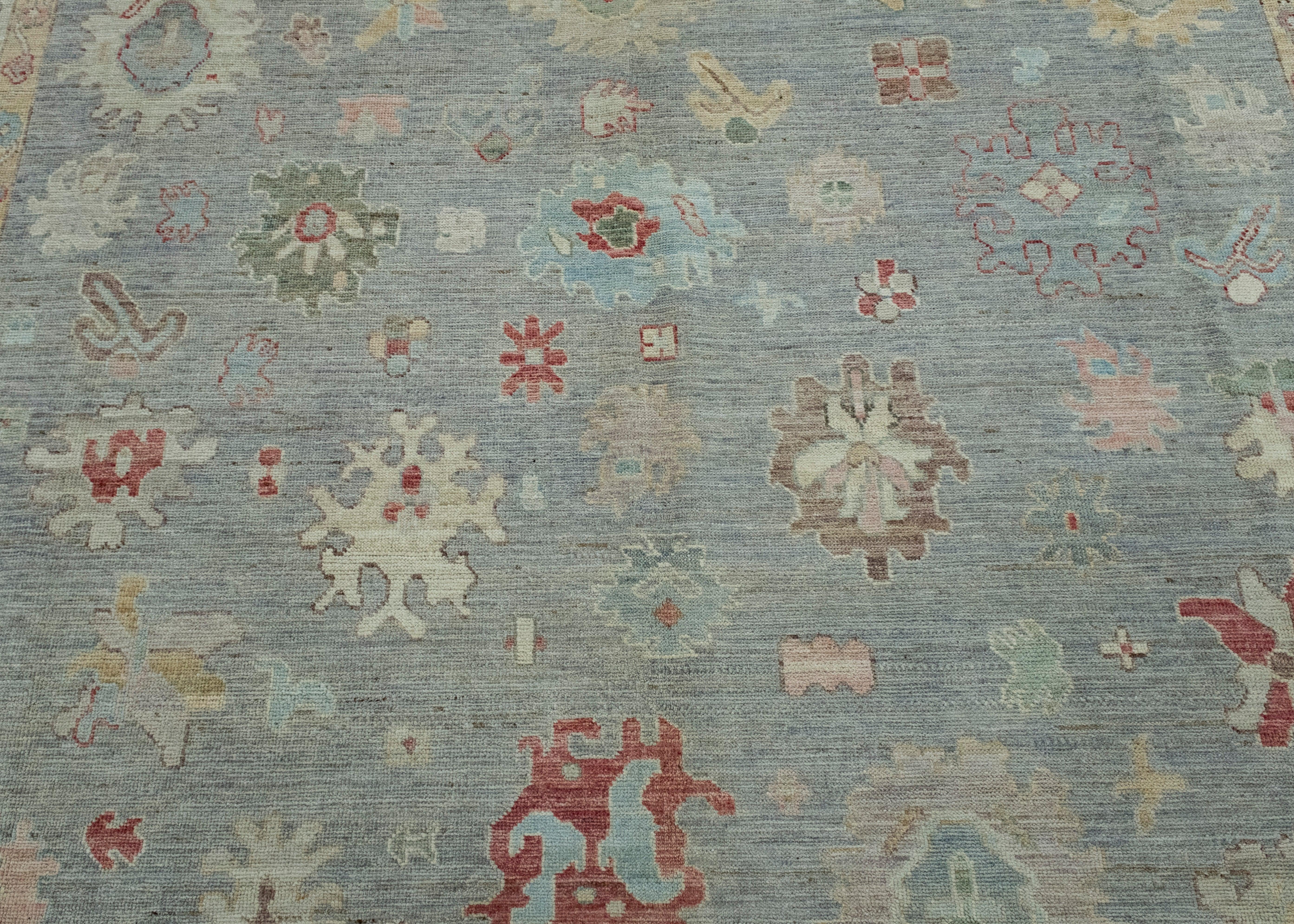 Contemporary Handwoven Oushak Rug 8'10