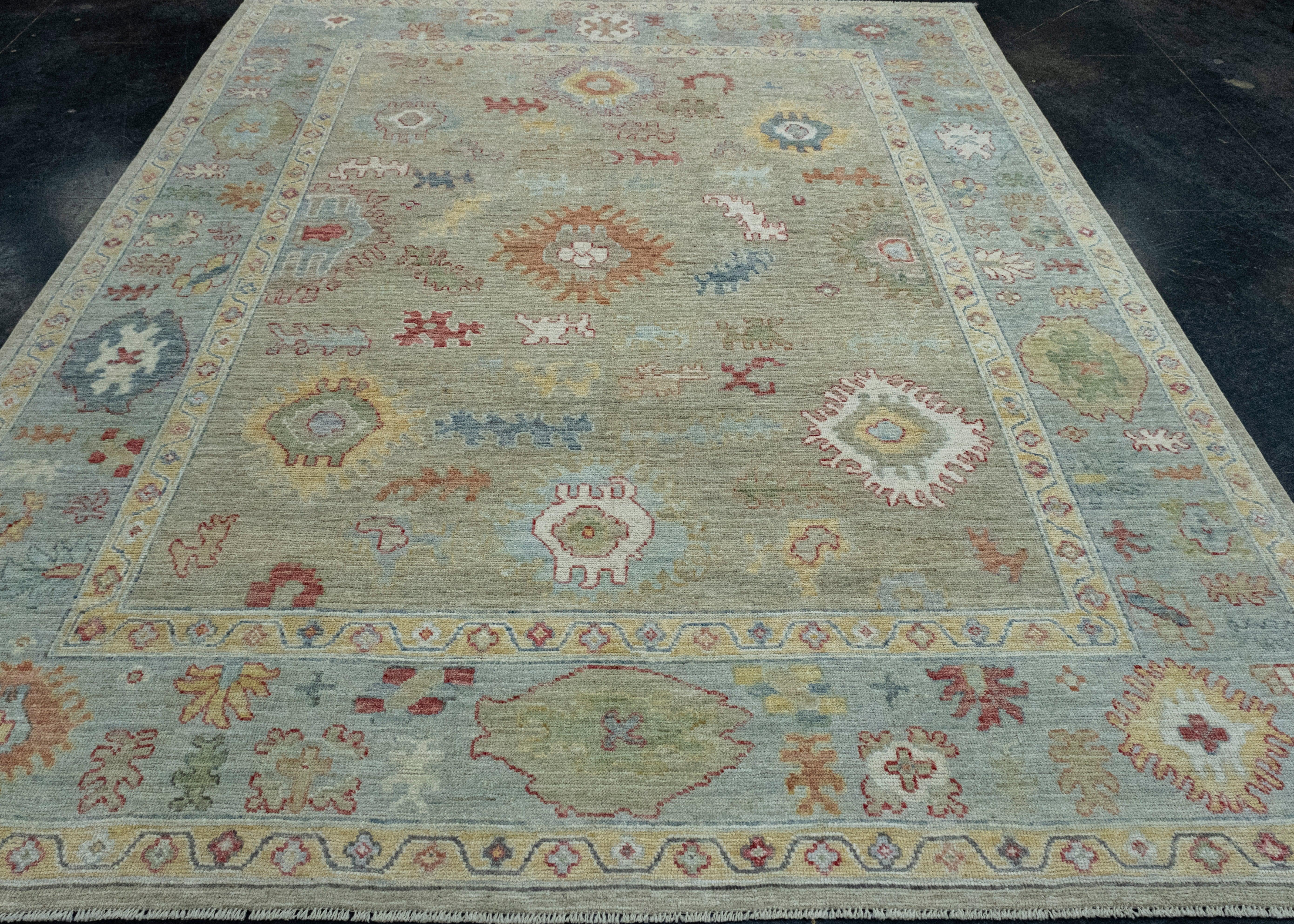 Handwoven Oushak Rug 8'2
