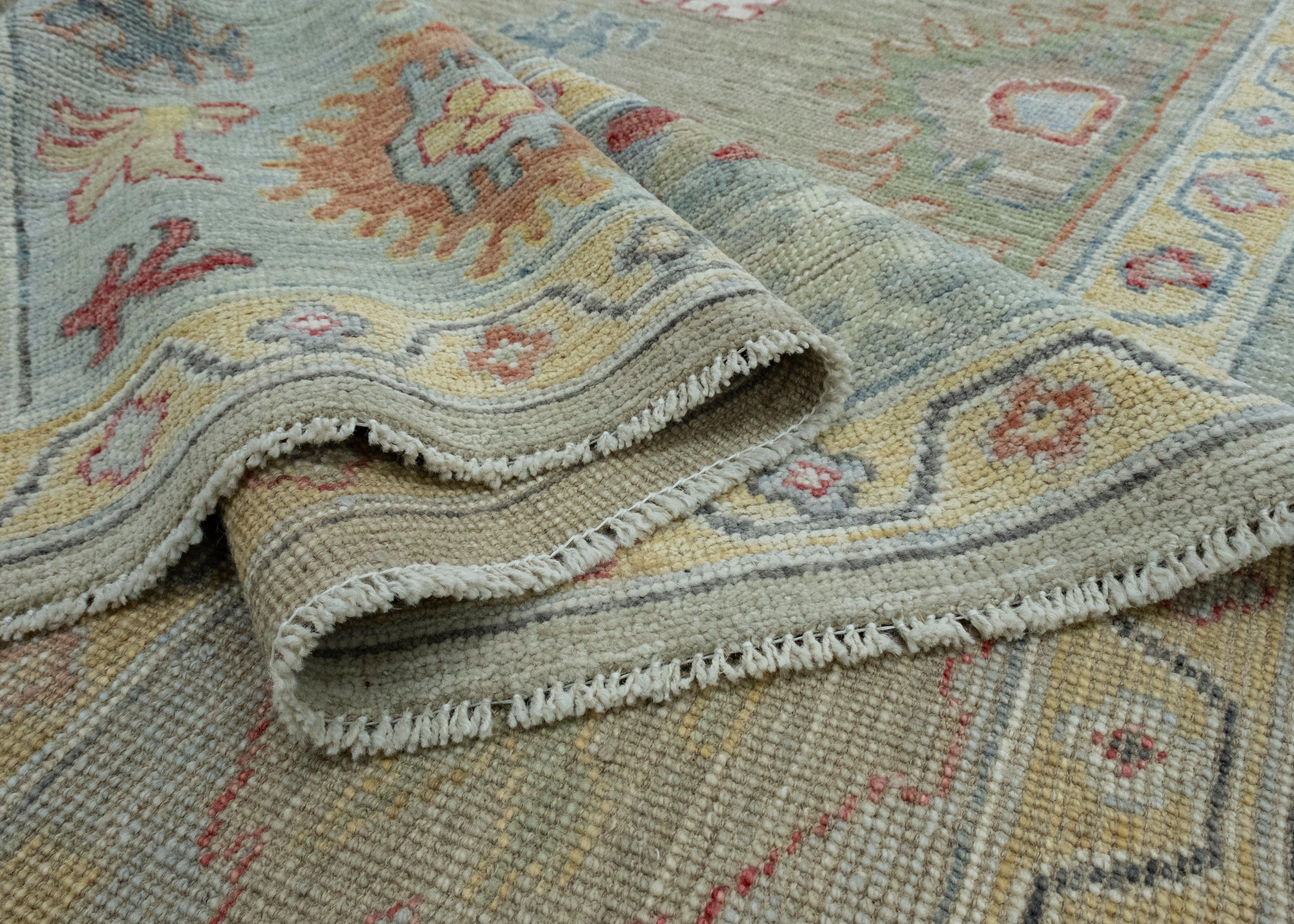 Wool Handwoven Oushak Rug 8'2