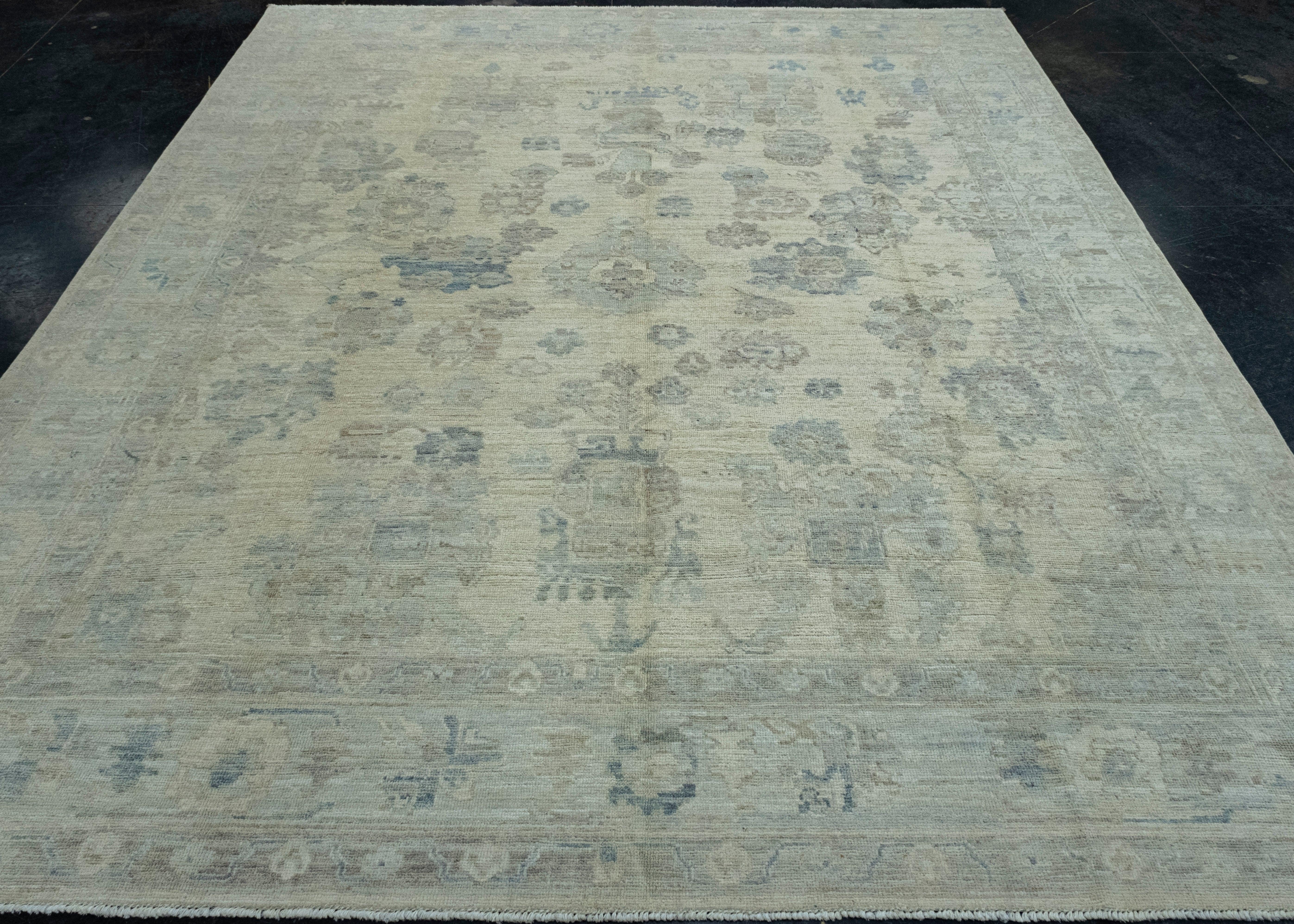Handwoven Oushak Rug 8'2