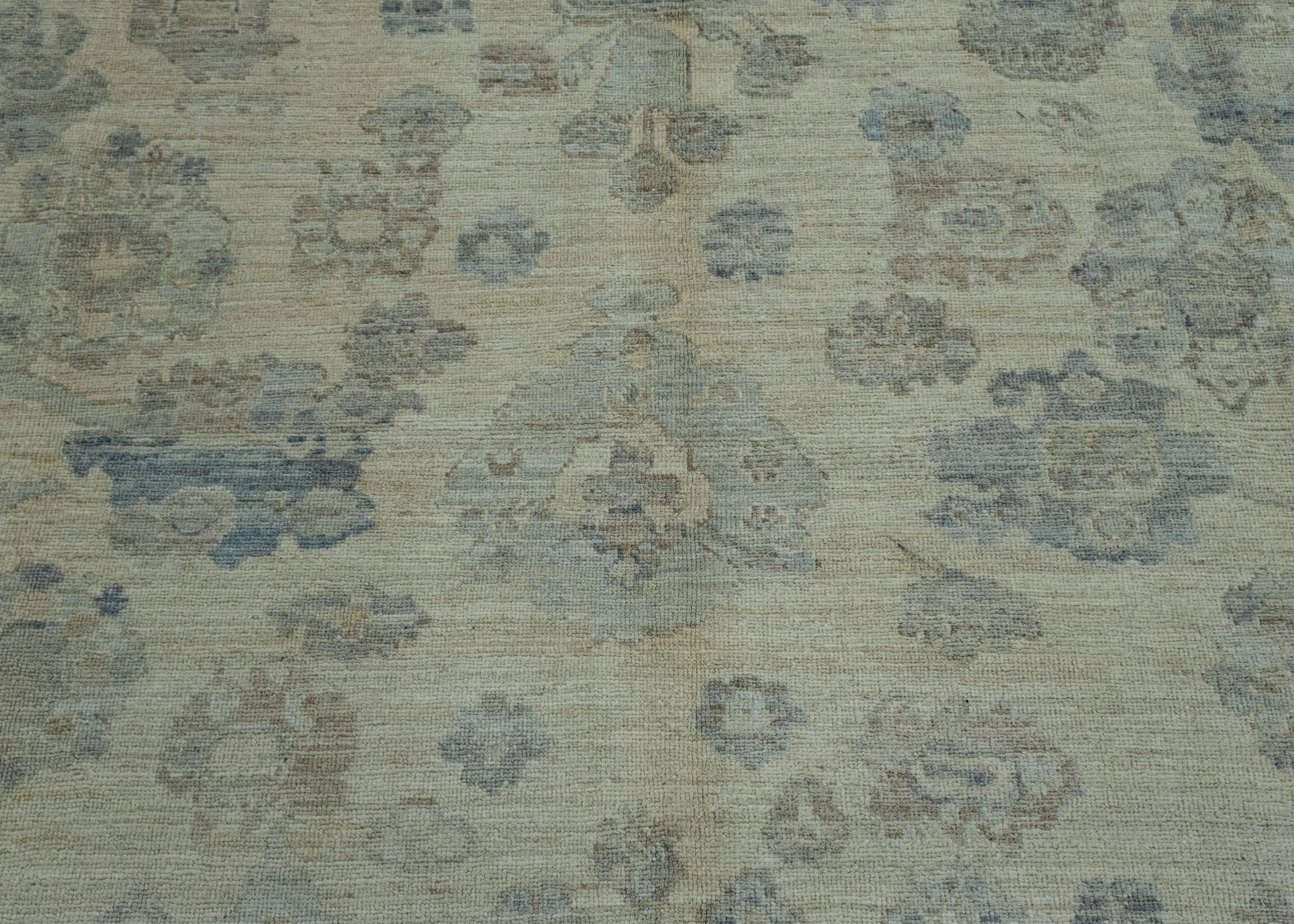 Contemporary Handwoven Oushak Rug 8'2