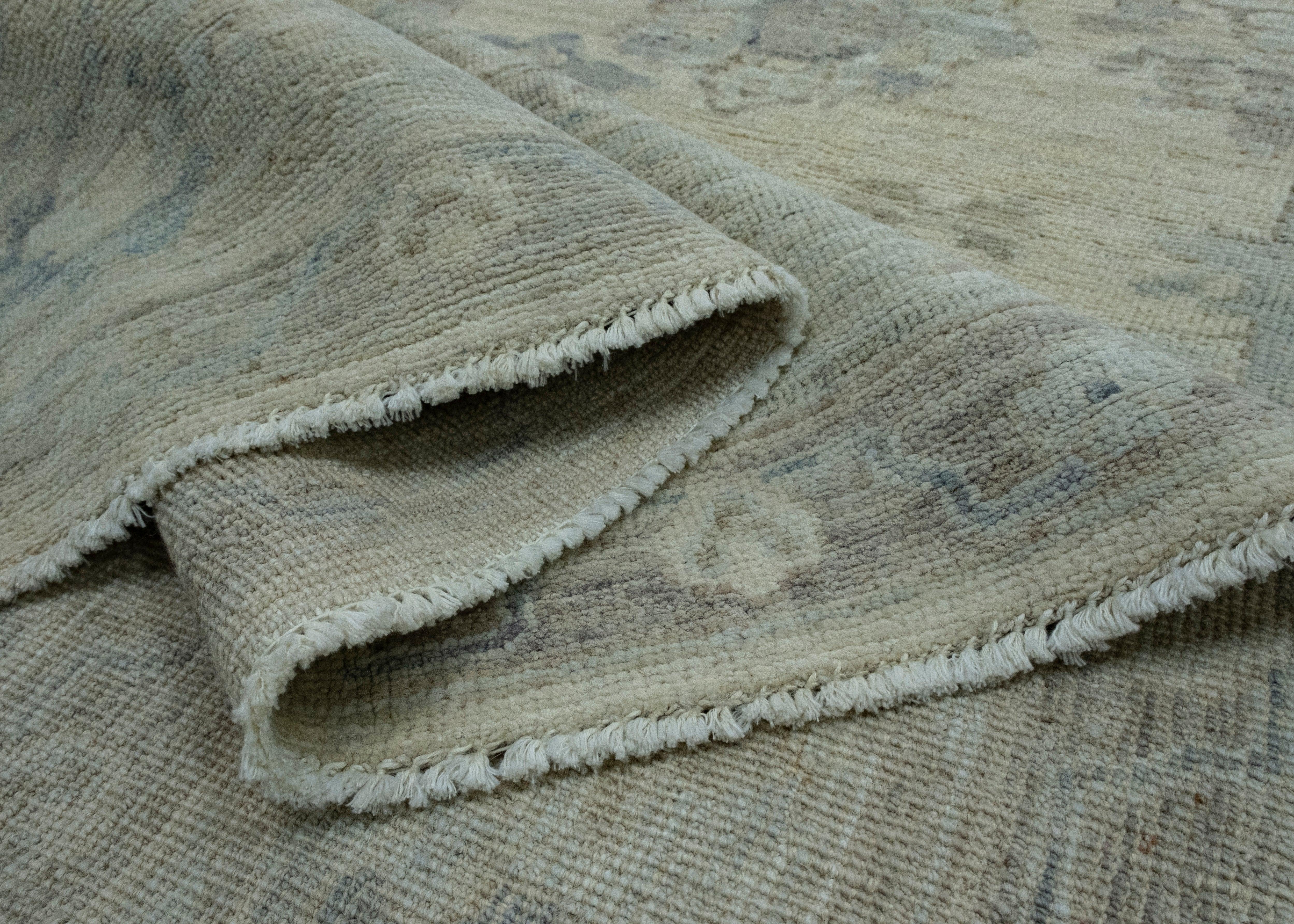Wool Handwoven Oushak Rug 8'2